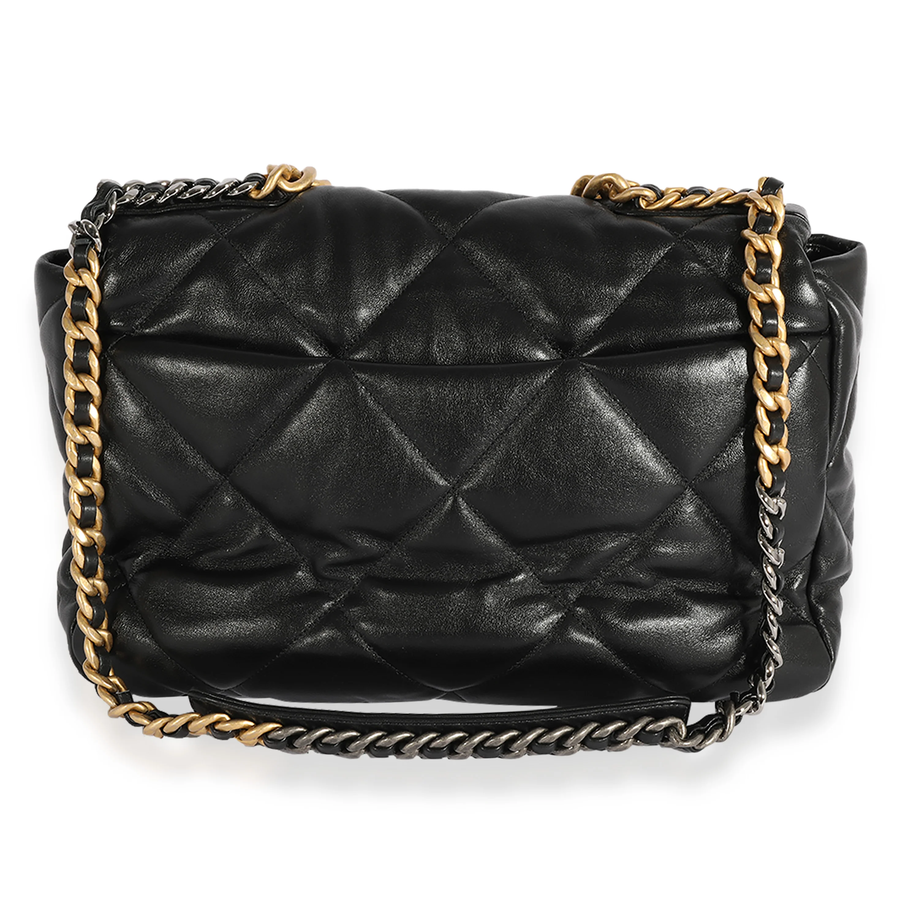 Chanel Black Quilted Lambskin Large Chanel 19 Flap Bag - Image 3