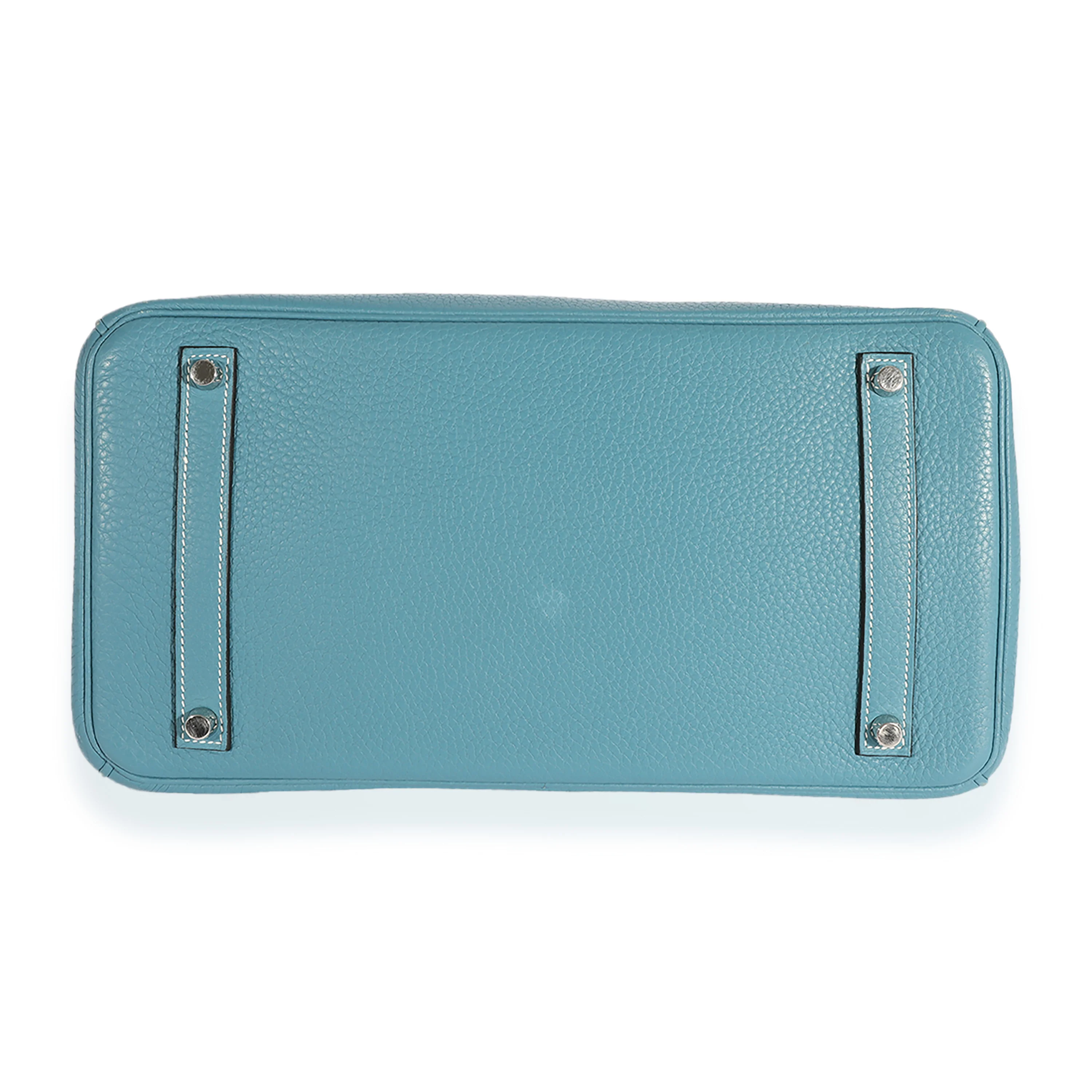 Hermès Bleu Jean Clémence Birkin 35 PHW - Image 5