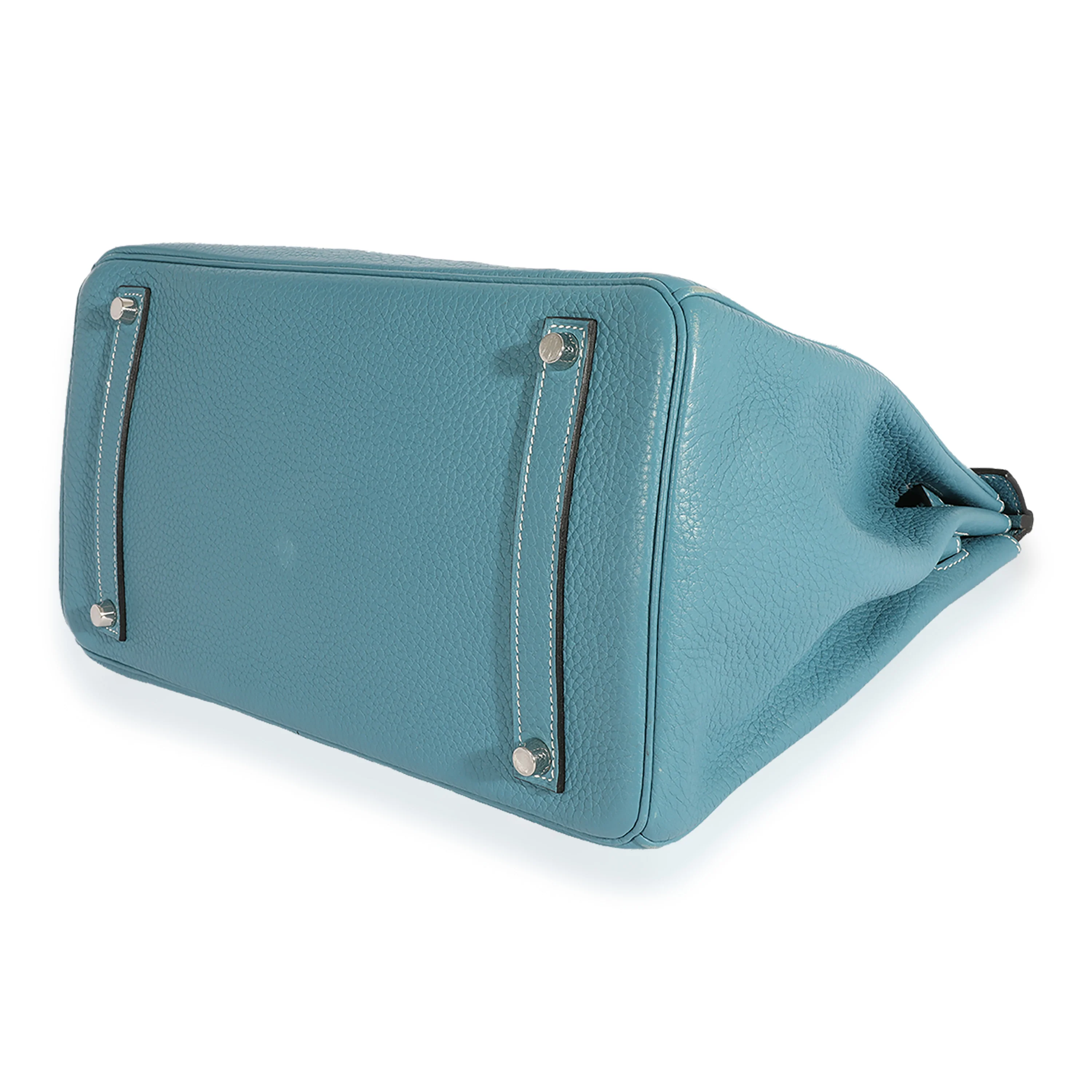 Hermès Bleu Jean Clémence Birkin 35 PHW - Image 7