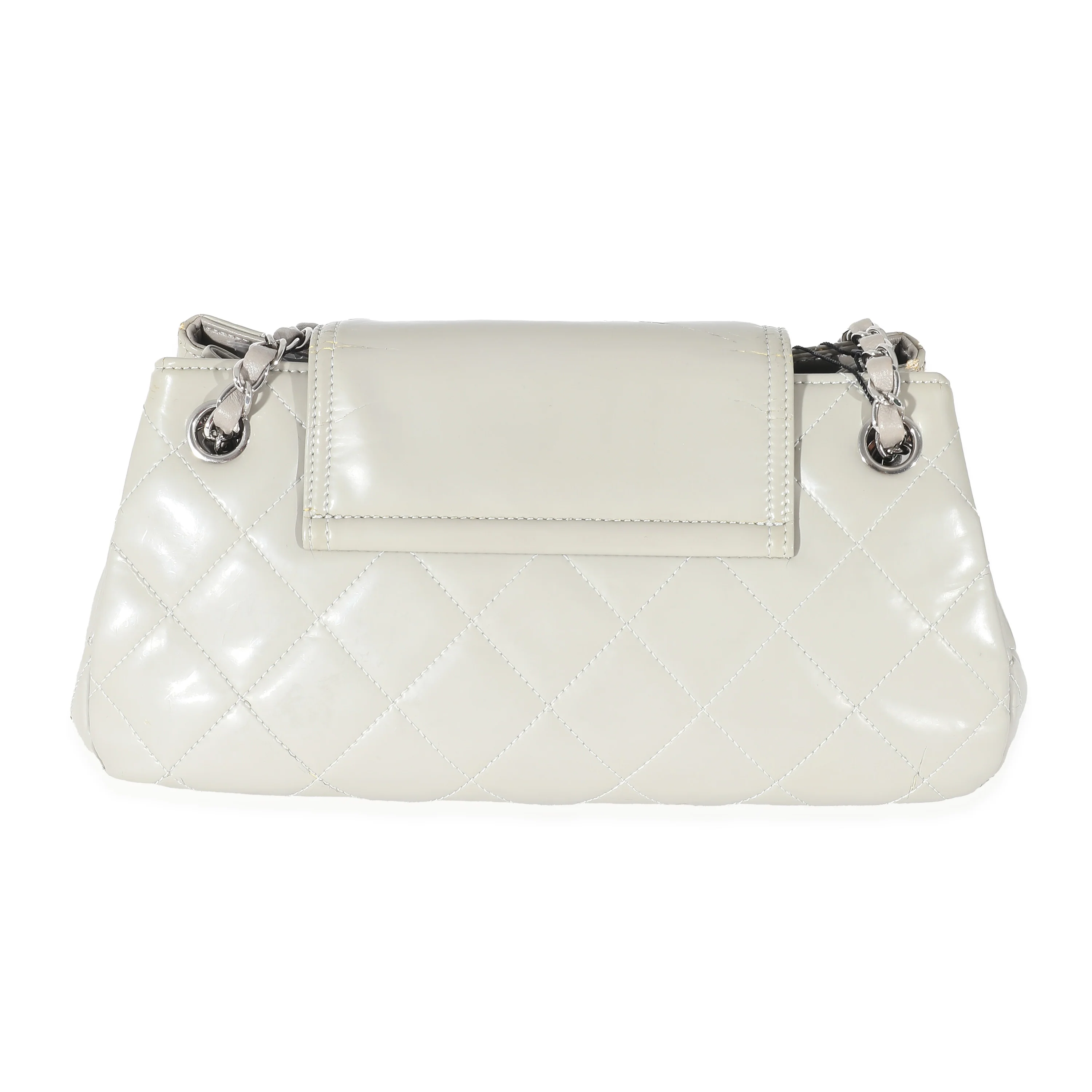 Gray Quilted Glazed Leather Reissue Accordion Flap Bag - Image 3