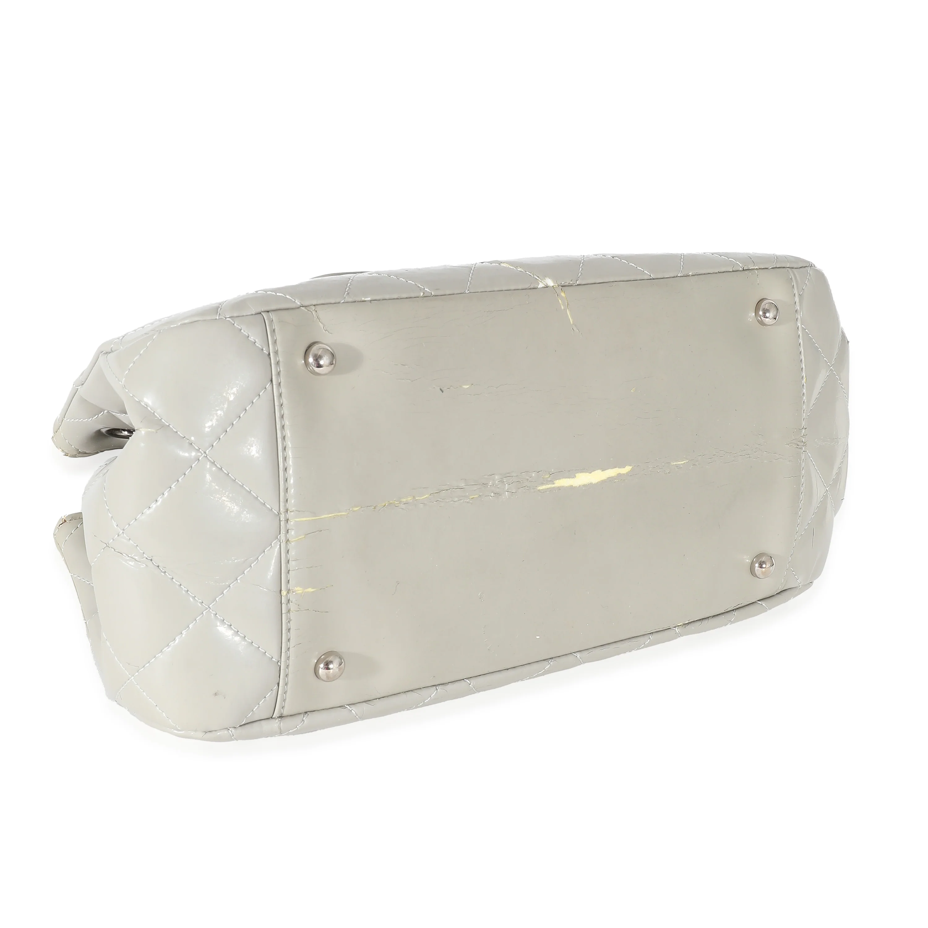 Gray Quilted Glazed Leather Reissue Accordion Flap Bag - Image 5