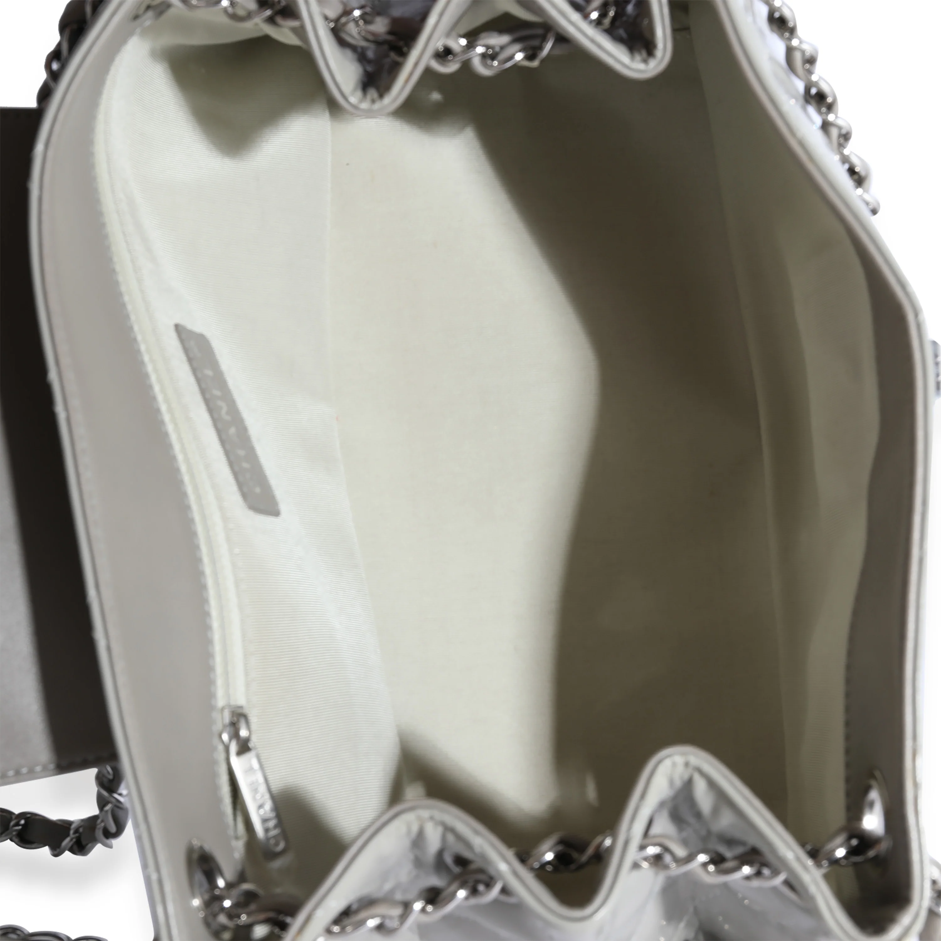 Gray Quilted Glazed Leather Reissue Accordion Flap Bag - Image 8