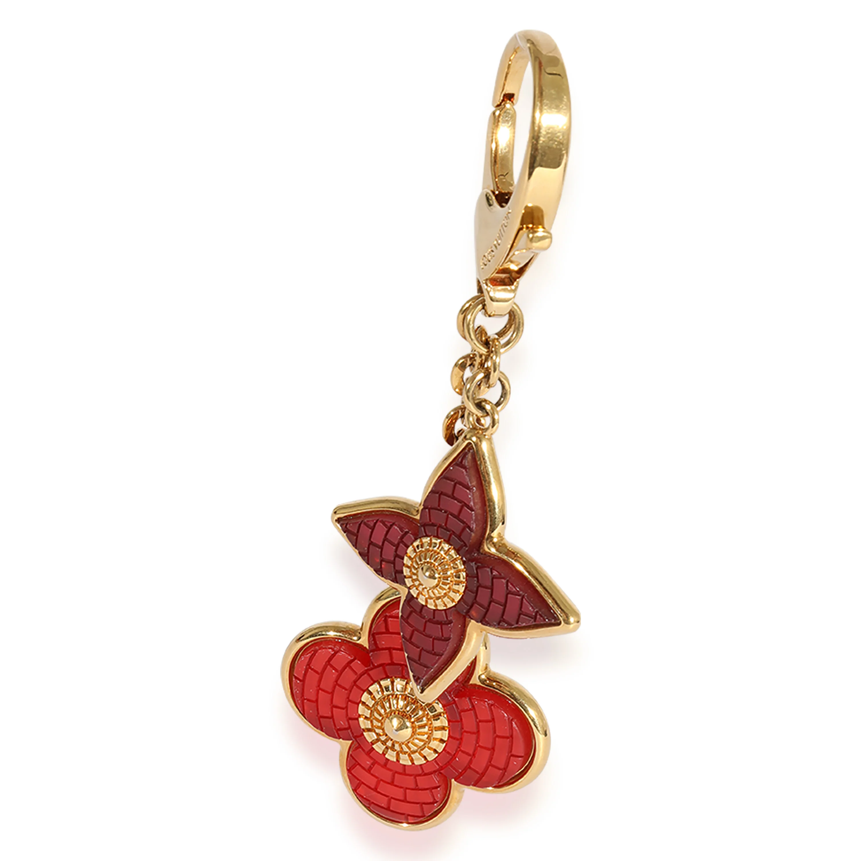 Louis Vuitton Gold-Tone & Red Resin Bijoux Bag Charm - Image 2