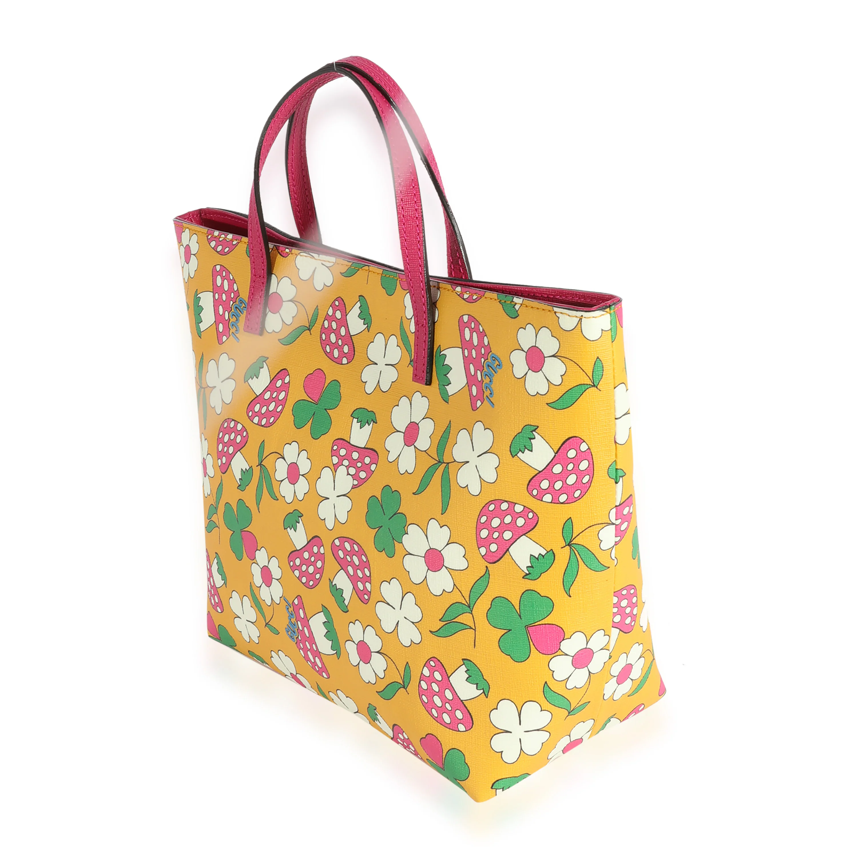 Gucci Multicolor Mushroom Print Canvas Kids Tote - Image 2