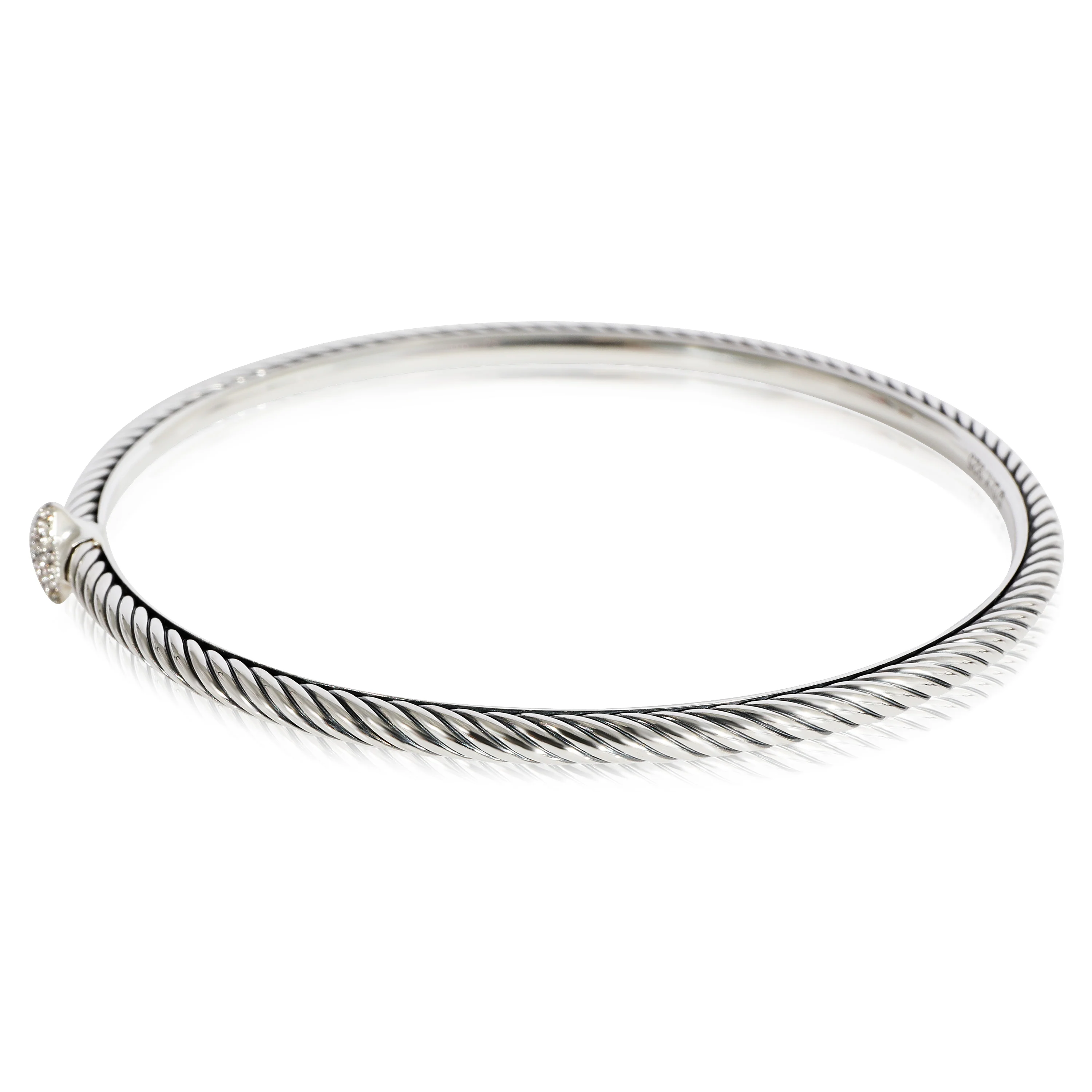 David Yurman Confetti Diamond Bangle in  Sterling Silver 0.05 CTW - Image 2