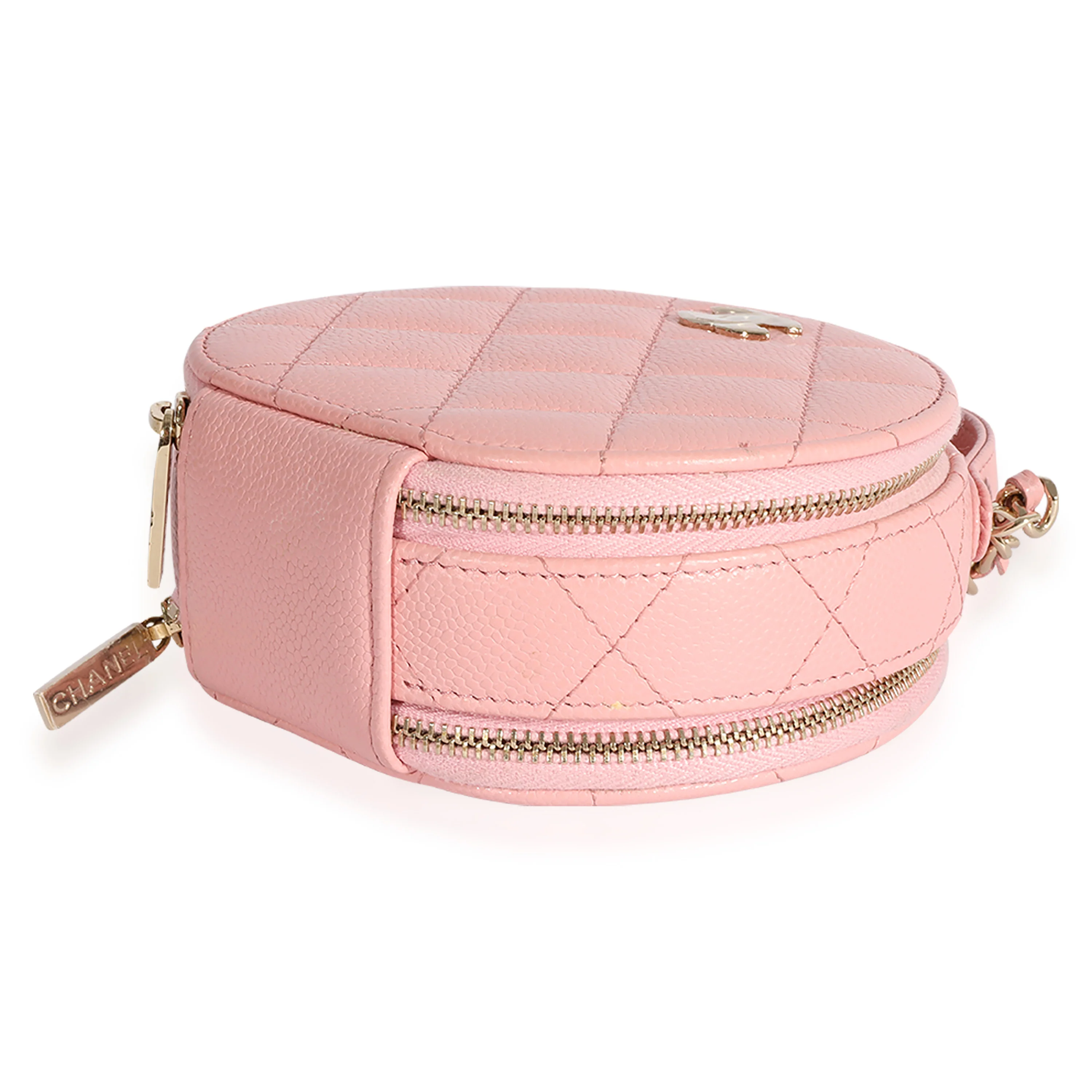 Chanel Pink Quilted Caviar Handle With Care Vanity Crossbody - Image 6