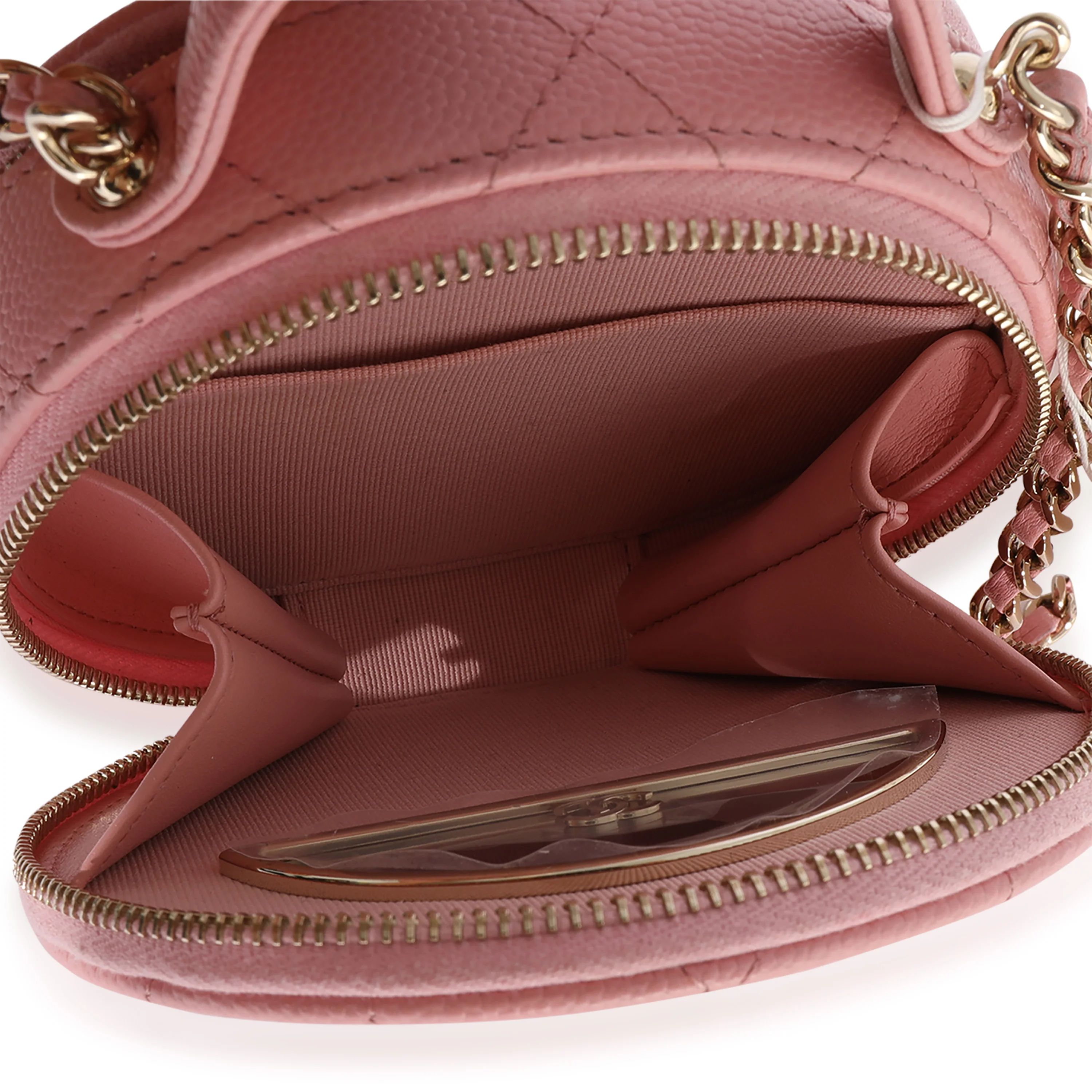 Chanel Pink Quilted Caviar Handle With Care Vanity Crossbody - Image 8