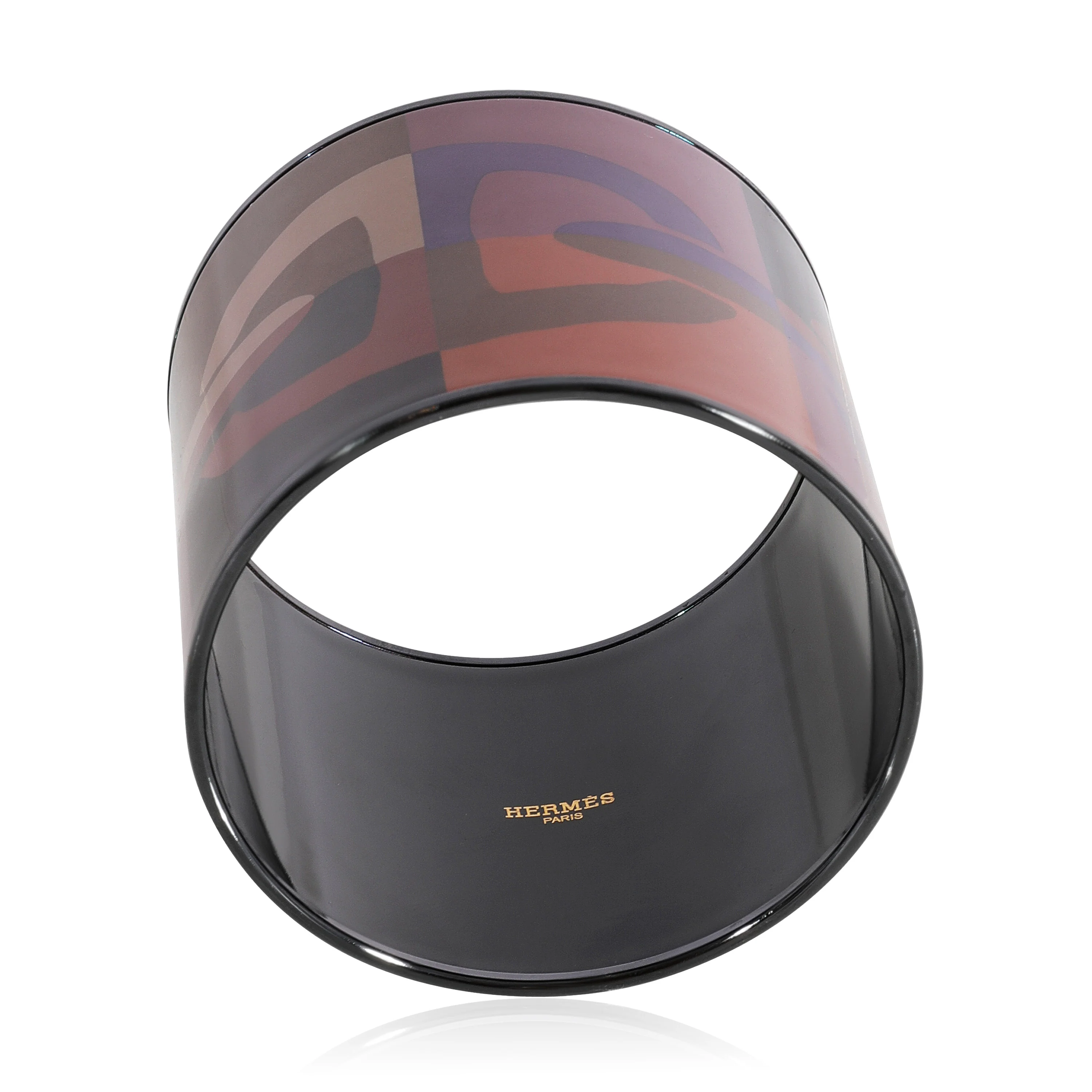 Hermès Mega Wide Enamel Chaine dAncre Autumn Hued Bangle, 67 mm Wide - Image 3