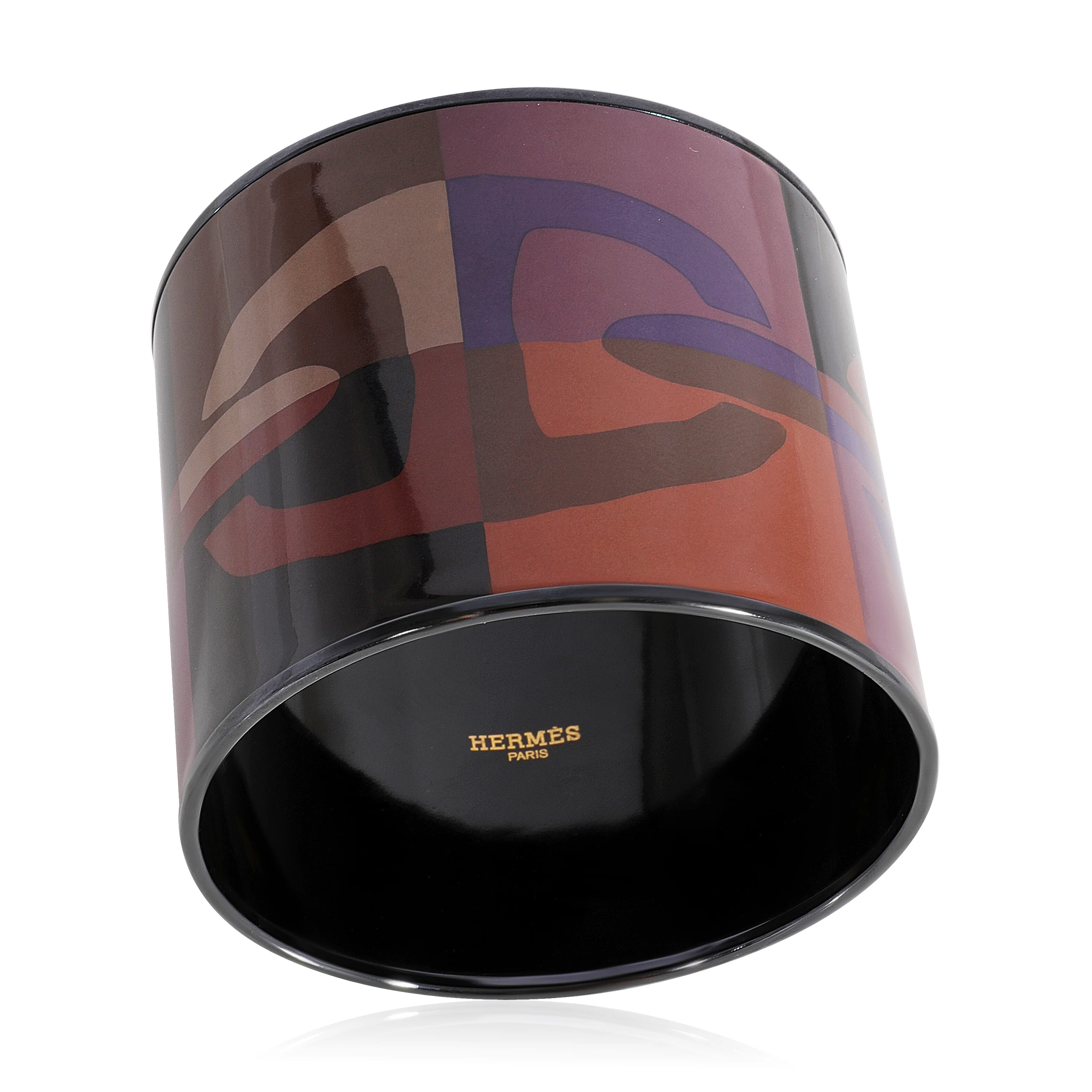 Hermès Mega Wide Enamel Chaine dAncre Autumn Hued Bangle, 67 mm Wide - Image 4