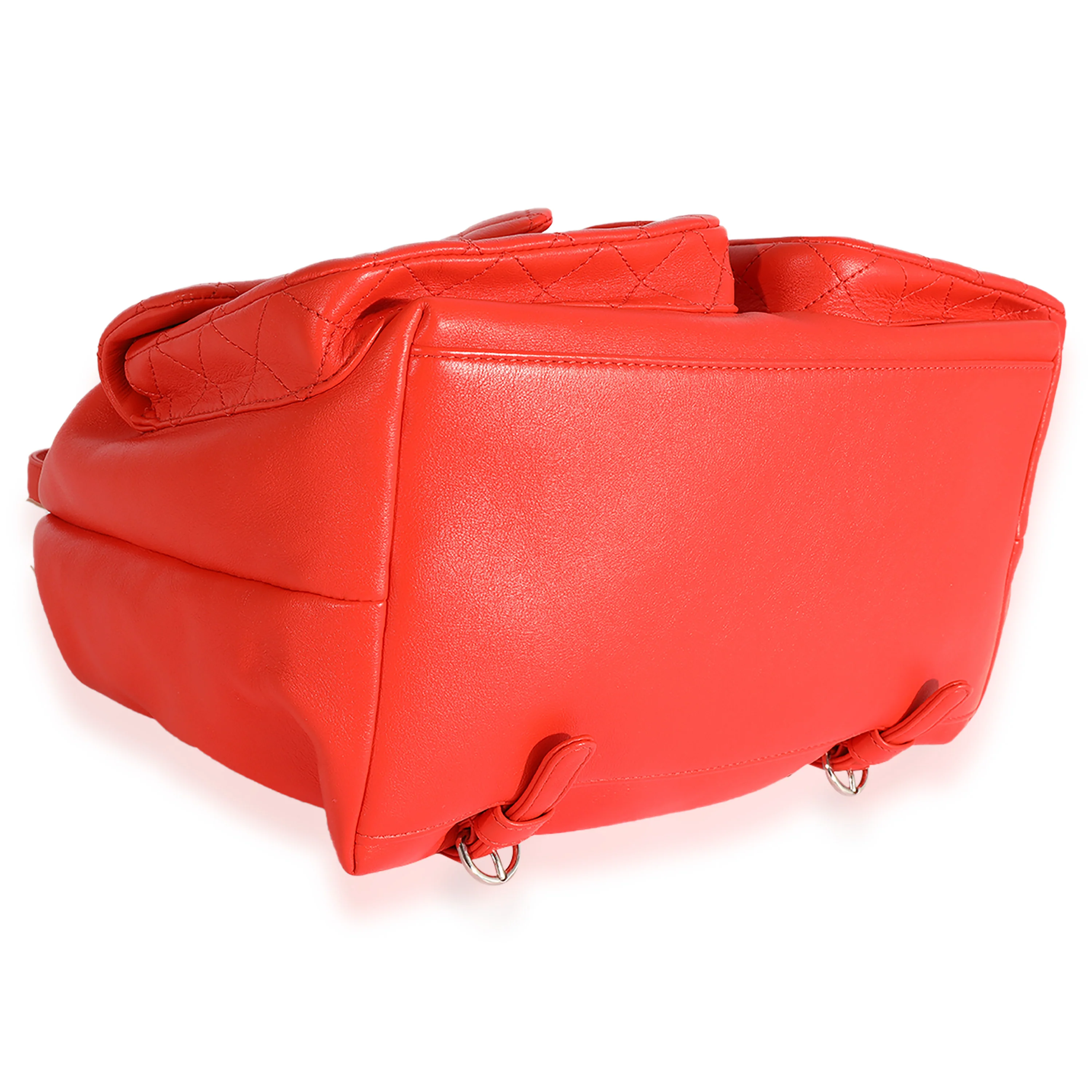Chanel Coral Calfskin Double Pocket Drawstring Backpack - Image 6