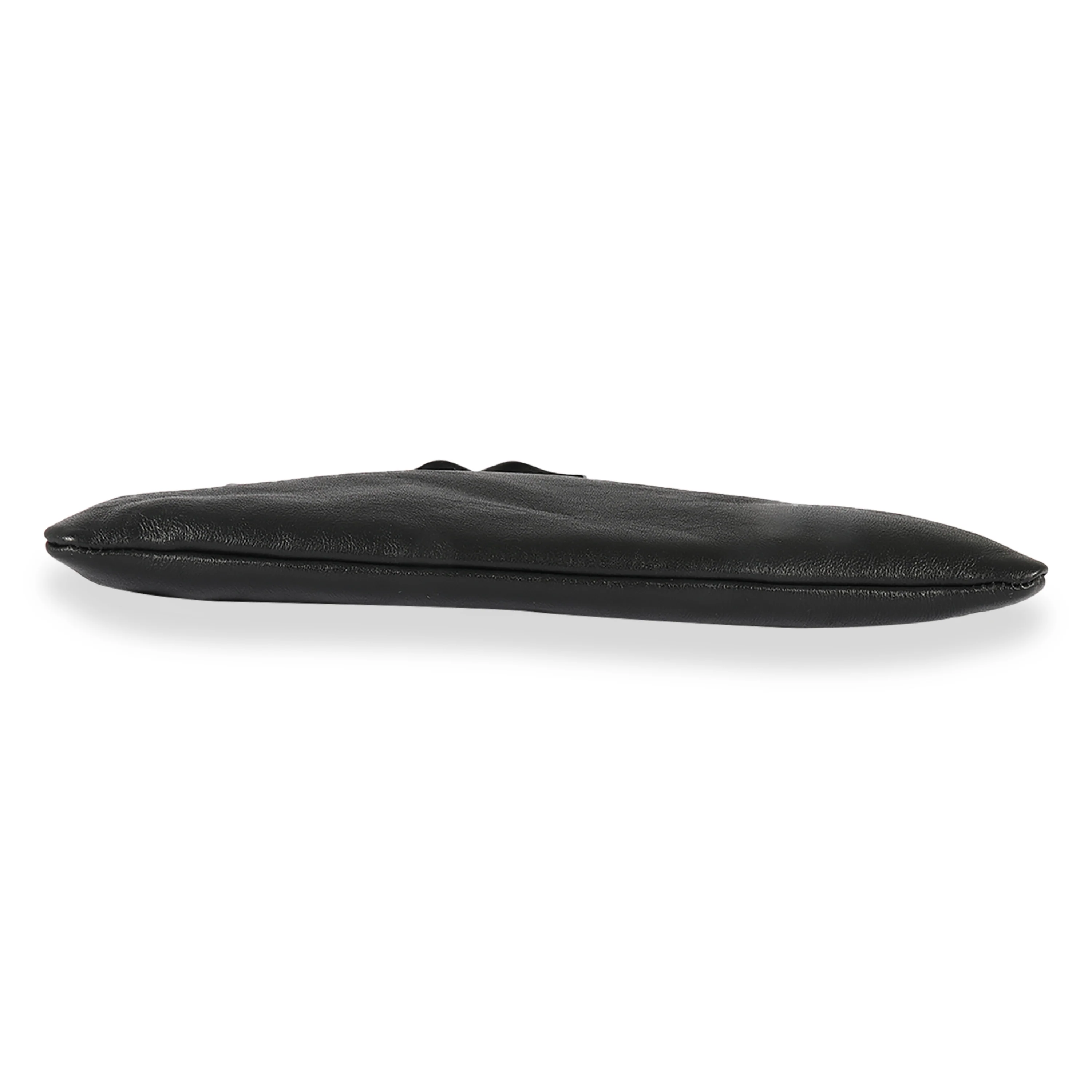 Black Calfskin Flat Shopping Tote - Image 5