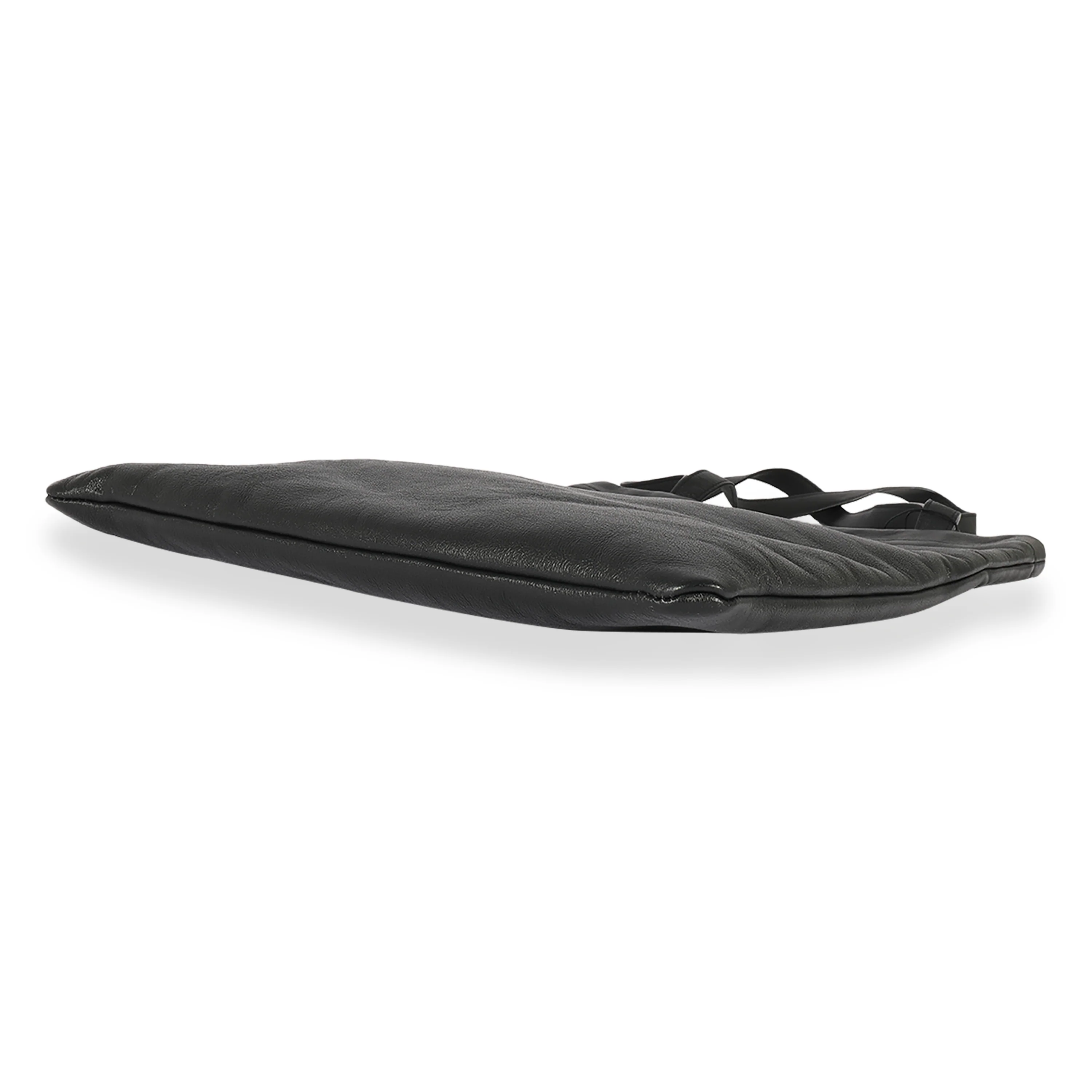 Black Calfskin Flat Shopping Tote - Image 7