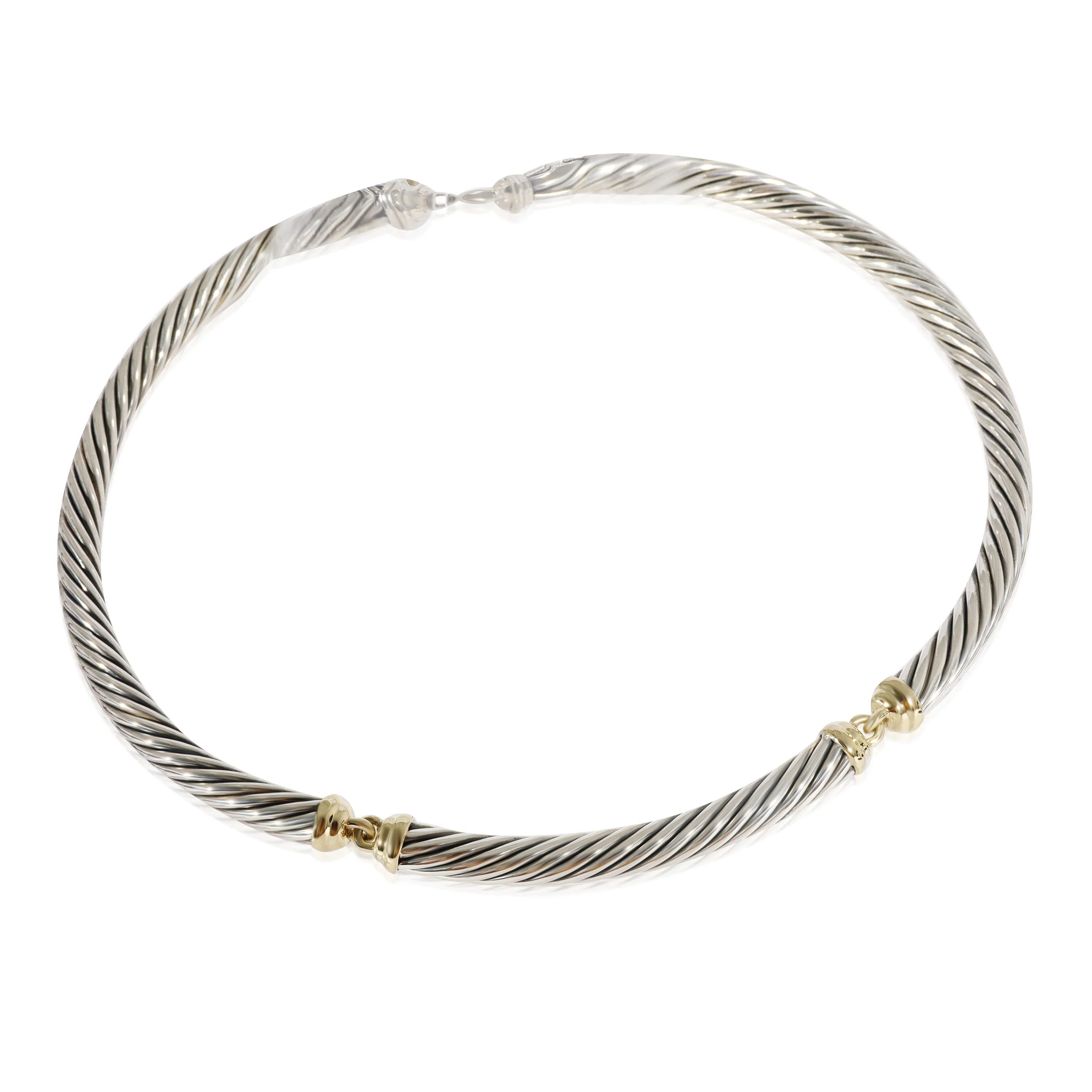 David Yurman Metro Cablel Necklace in 14K Yellow Gold/Sterling Silver