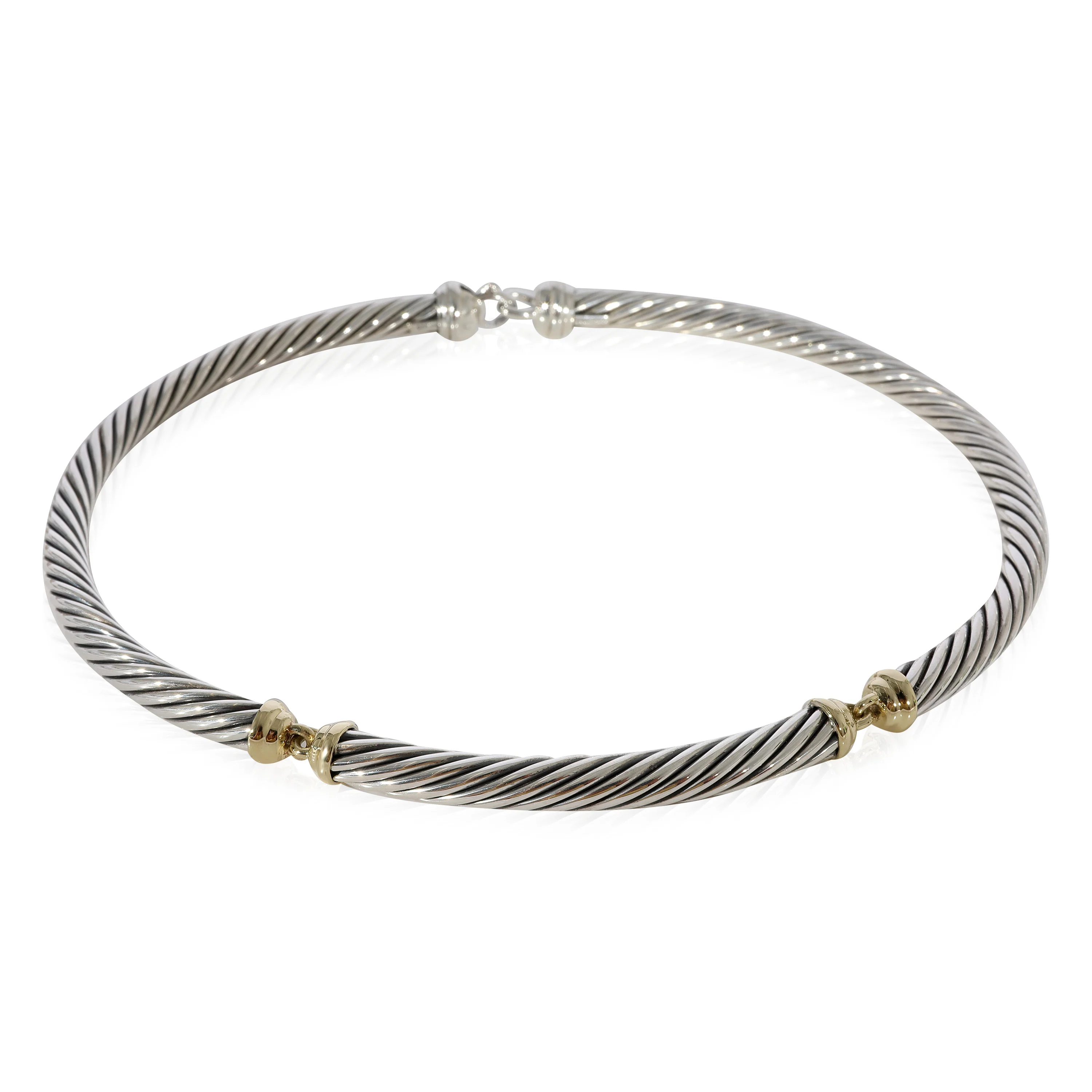 David Yurman Metro Cablel Necklace in 14K Yellow Gold/Sterling Silver - Image 2
