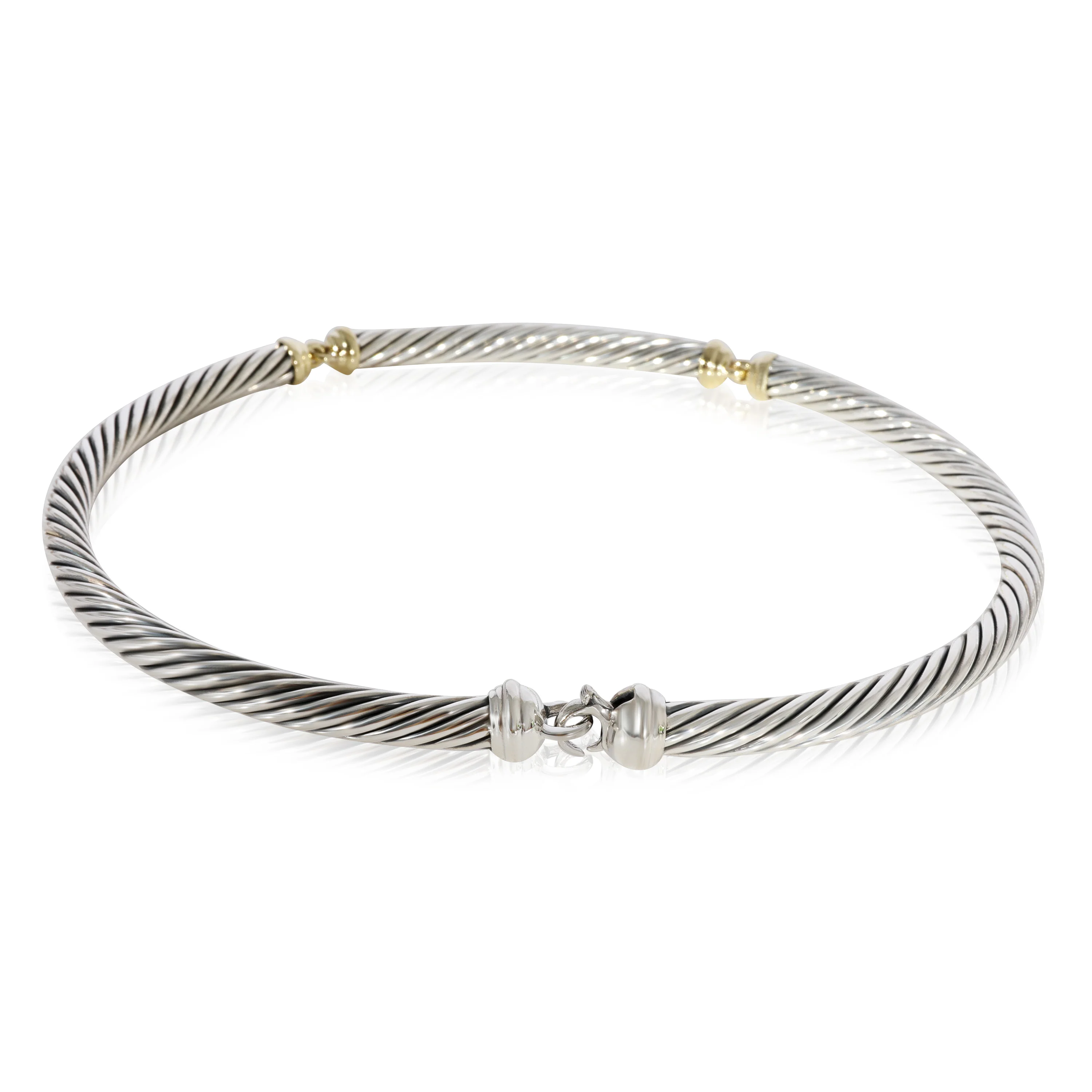 David Yurman Metro Cablel Necklace in 14K Yellow Gold/Sterling Silver - Image 3
