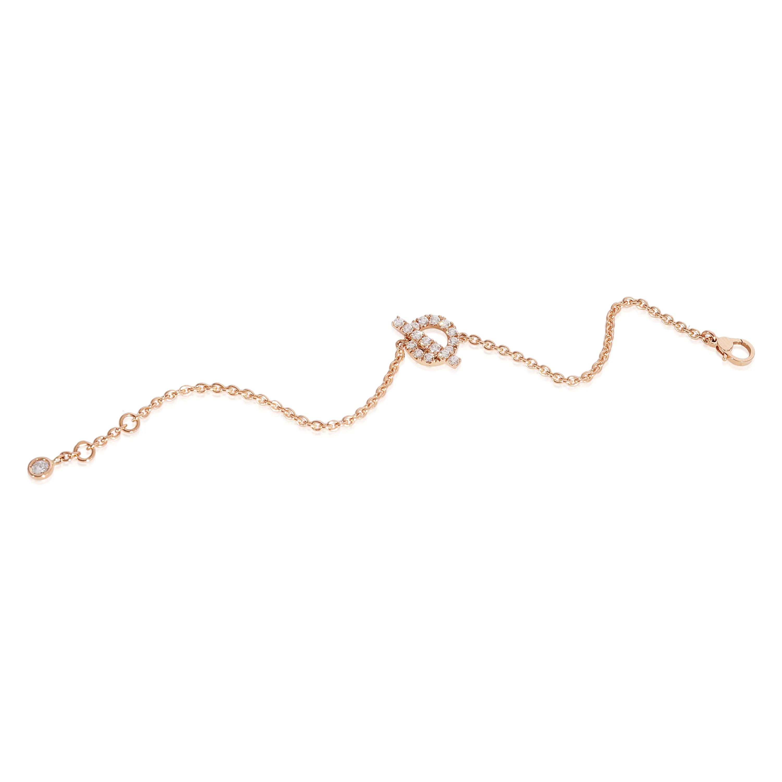 Hermès Diamond Finesse  Bracelet in 18k Rose Gold 0.55 CTW - Image 4