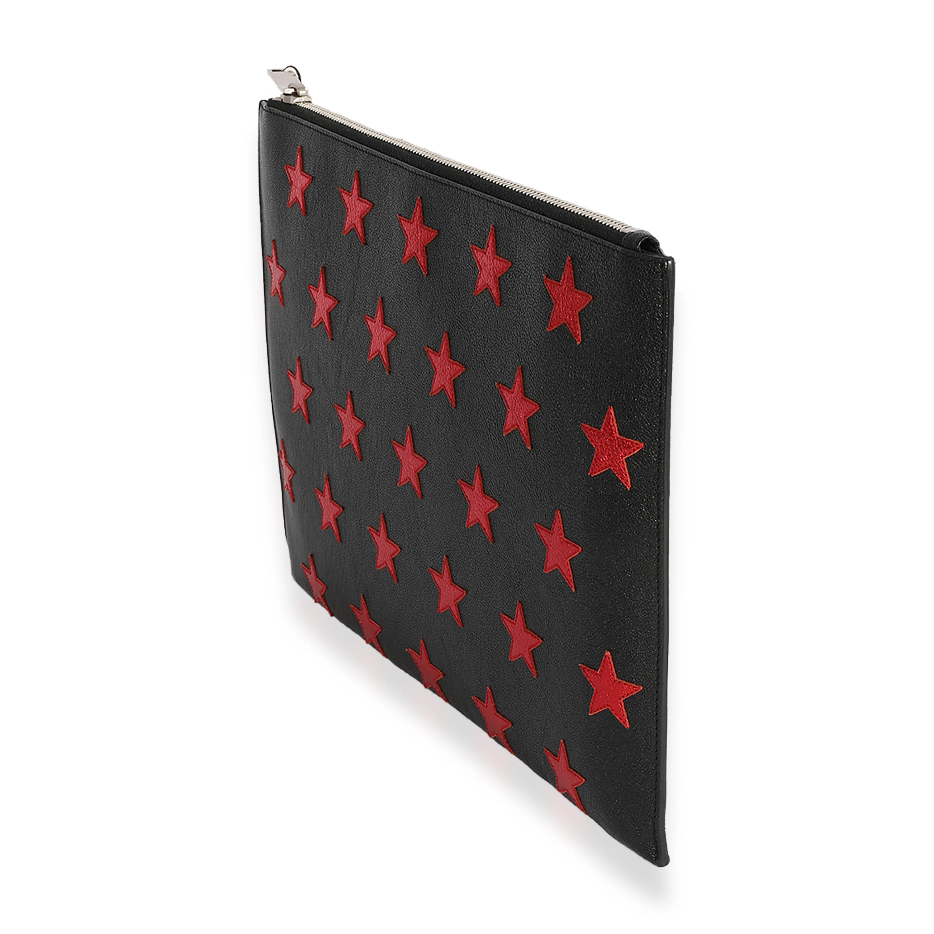 Black & Red Leather Star Clutch - Image 2