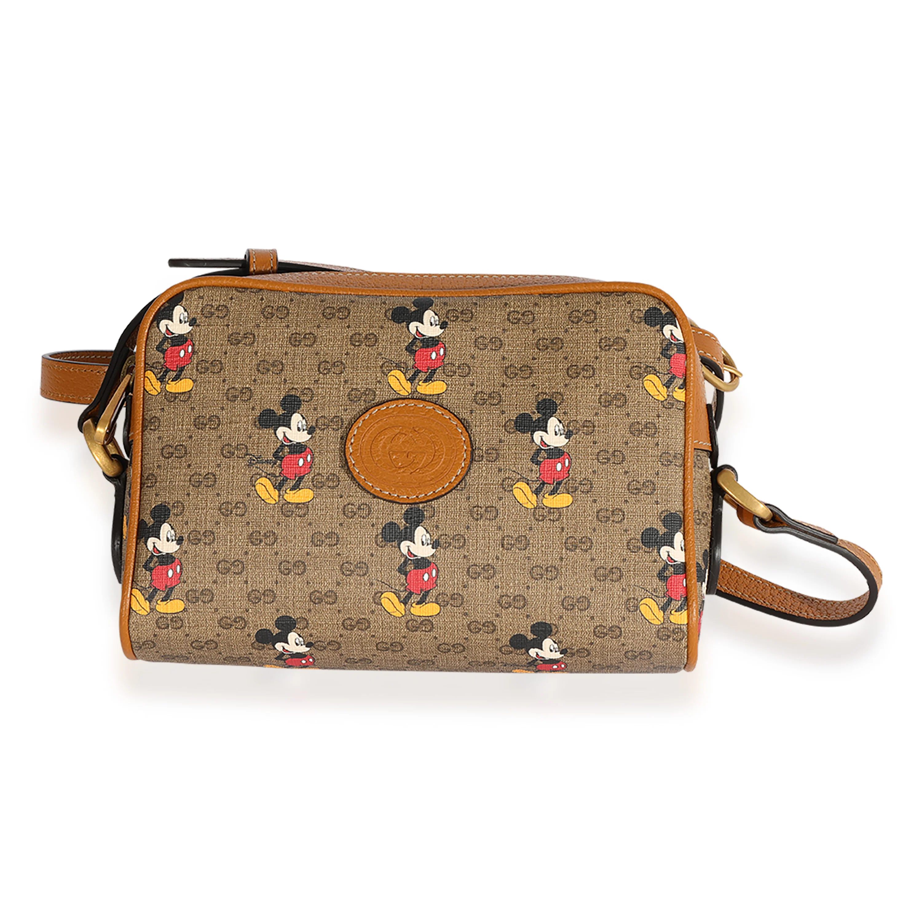 Gucci x Disney Vintage GG Supreme Mickey Mouse Shoulder Bag - Image 3