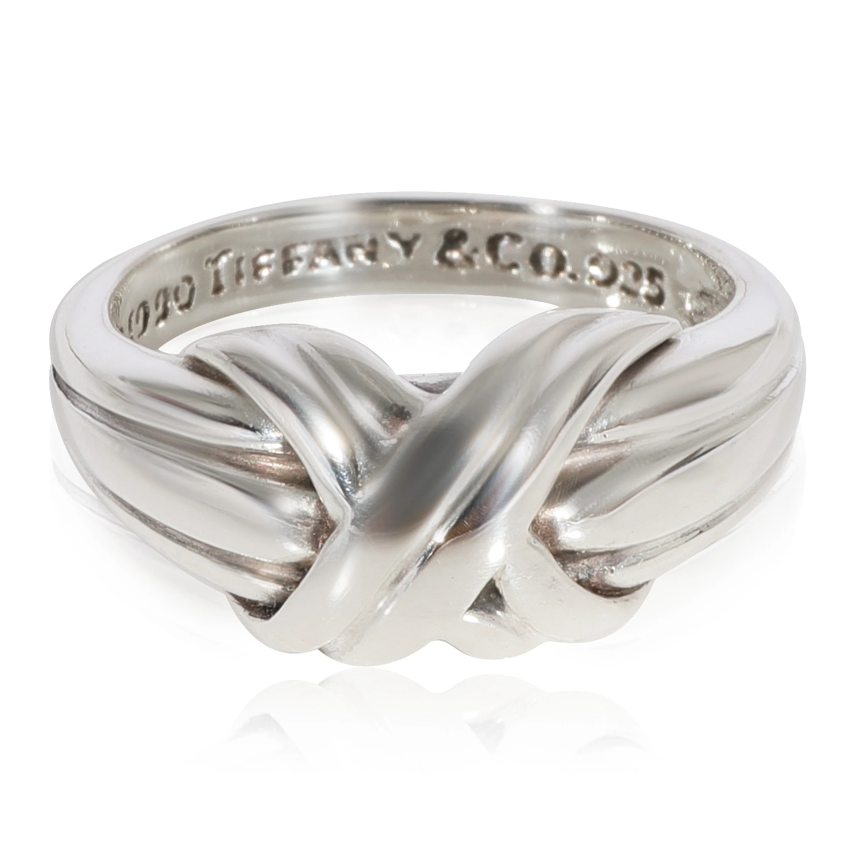 Tiffany & Co. Vintage X Ring in 925 Sterling Silver