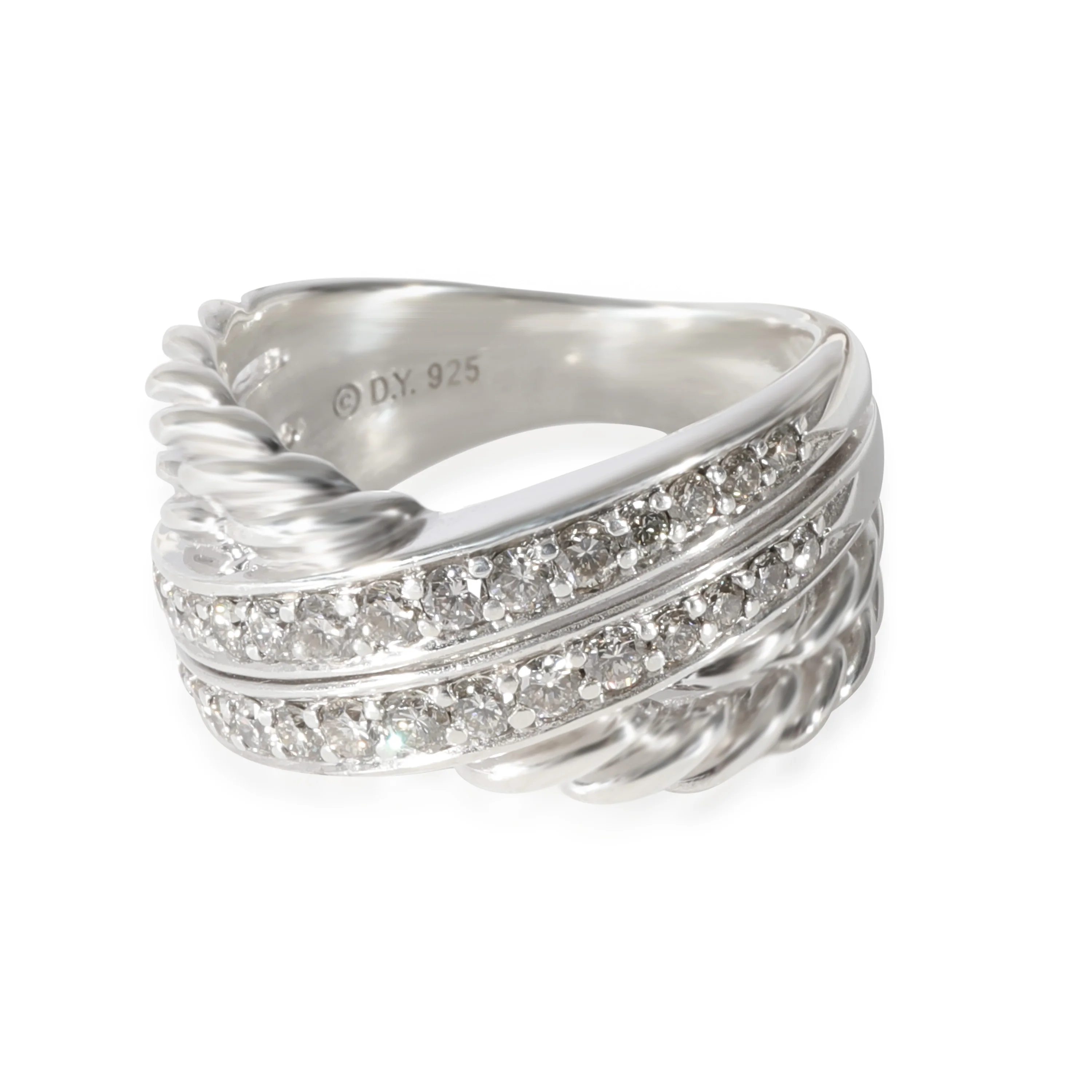 David Yurman Crossover Diamond Fashion Ring in Sterling Silver 0.50 CTW