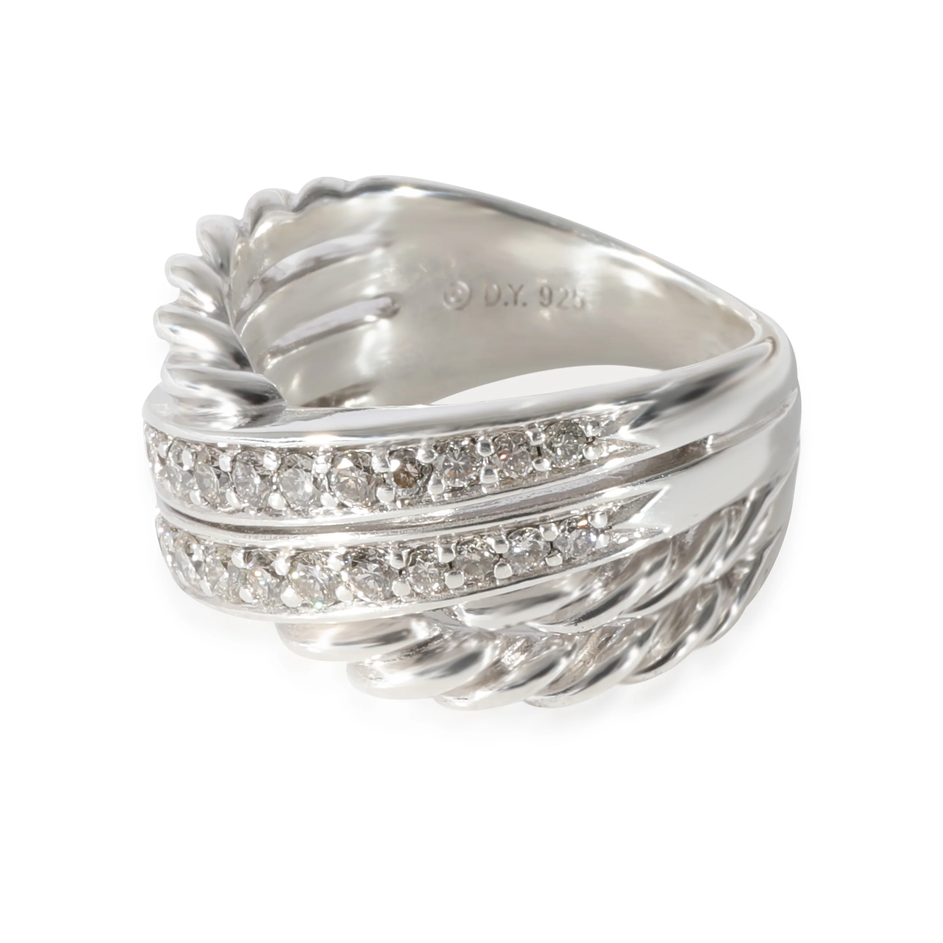 David Yurman Crossover Diamond Fashion Ring in Sterling Silver 0.50 CTW - Image 2