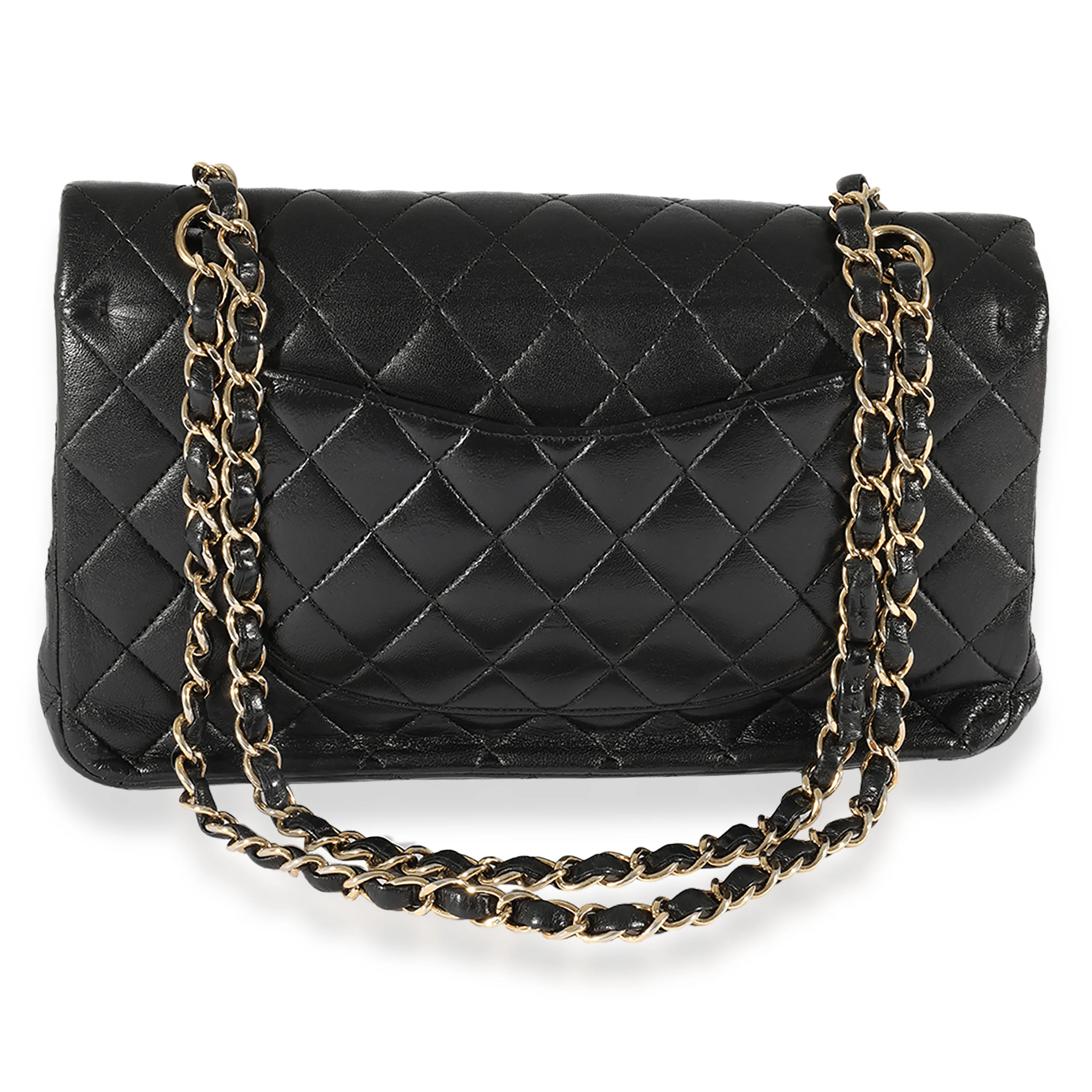 Black Quilted Lambskin Medium Classic Double Flap Bag - Image 3