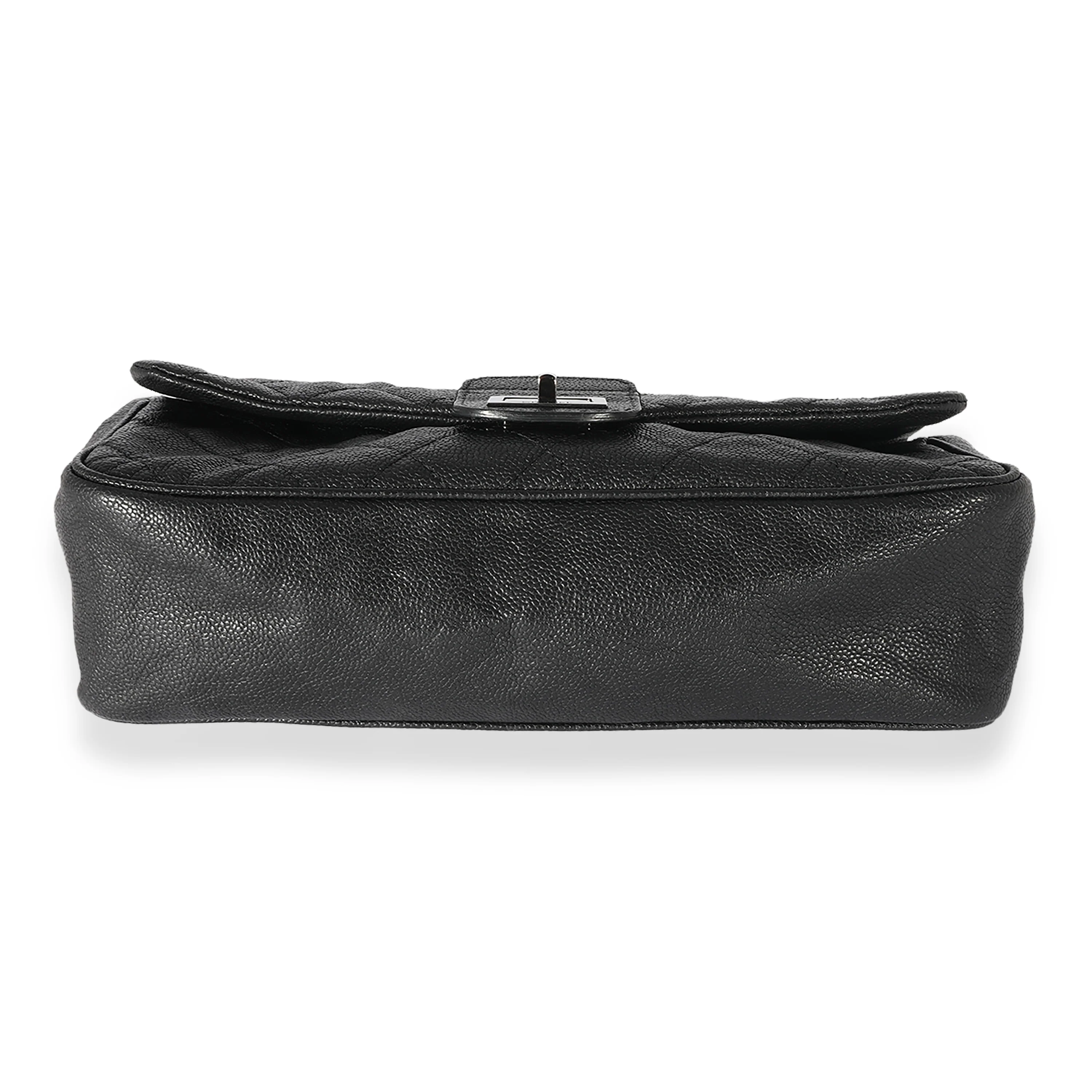 Chanel Black Quilted Caviar Reissue Strap Flap Bag - Image 5