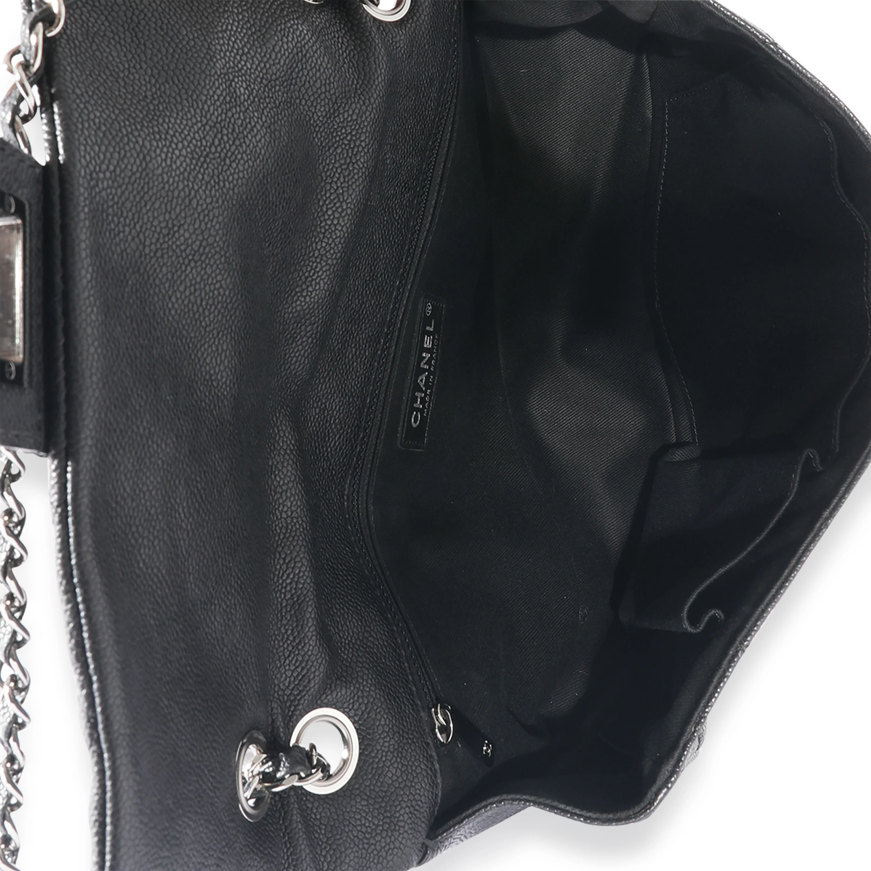 Chanel Black Quilted Caviar Reissue Strap Flap Bag - Image 8