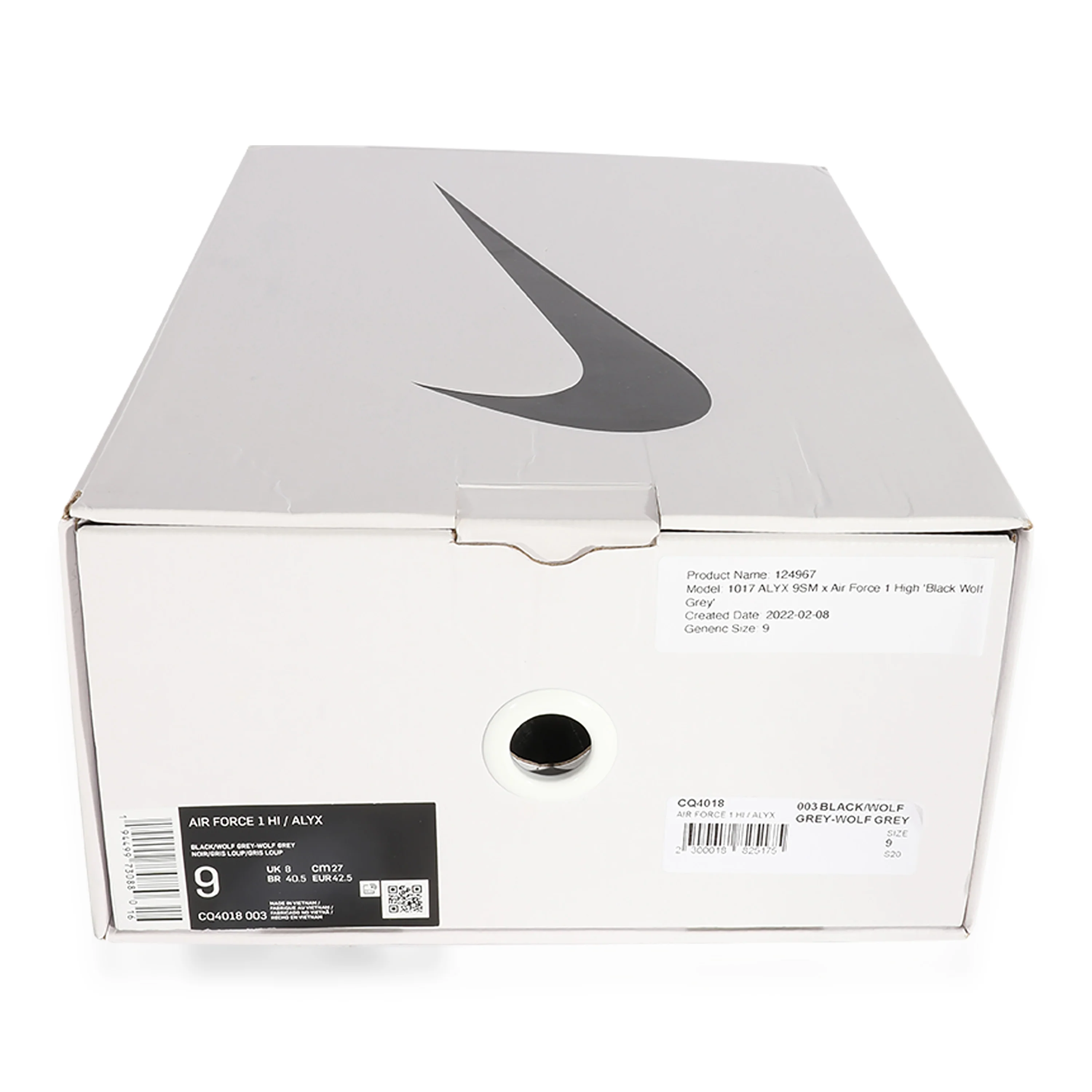 1017 ALYX 9SM x Air Force 1 High Black Wolf Grey - Image 6
