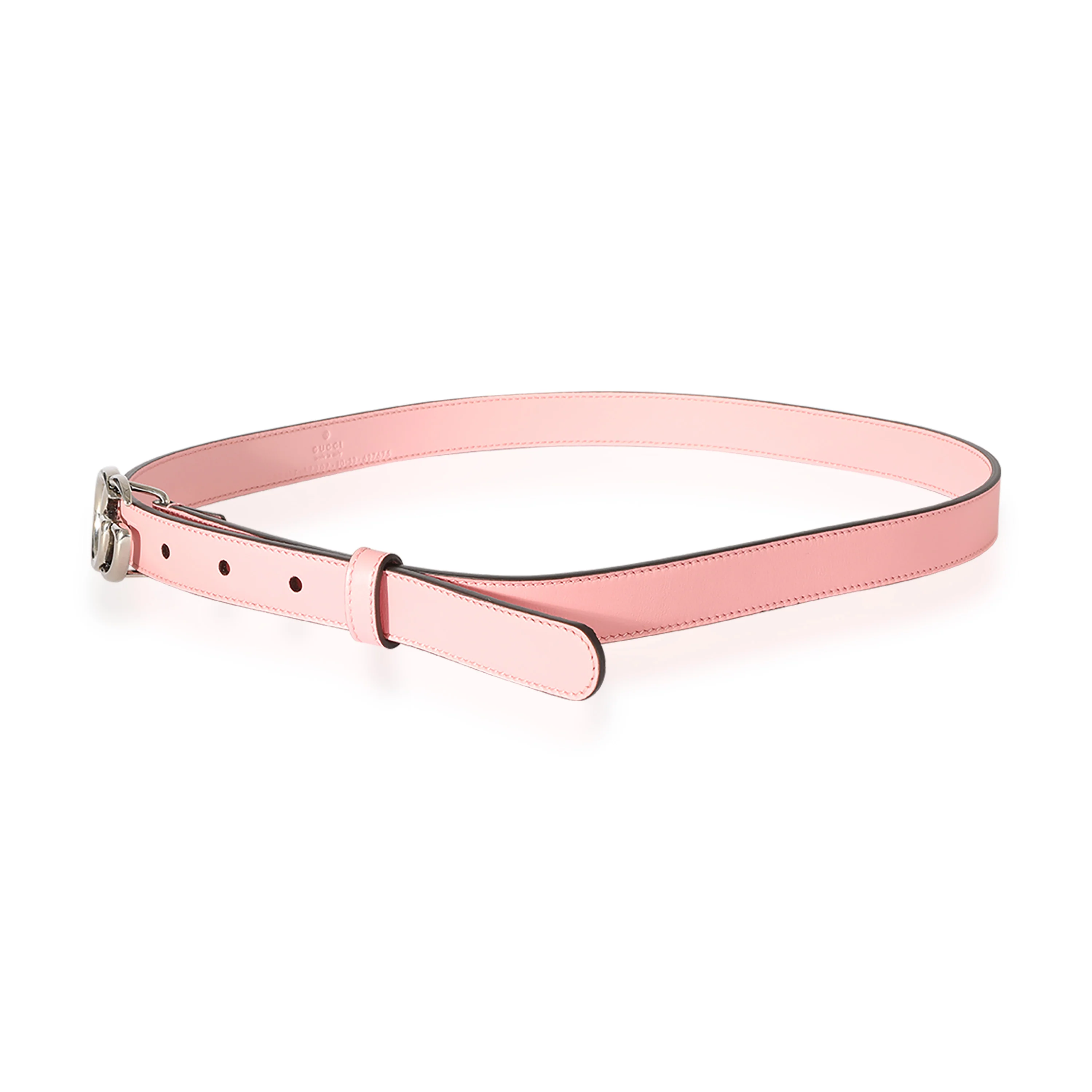 Pink Leather Double G Belt 80 - Image 2