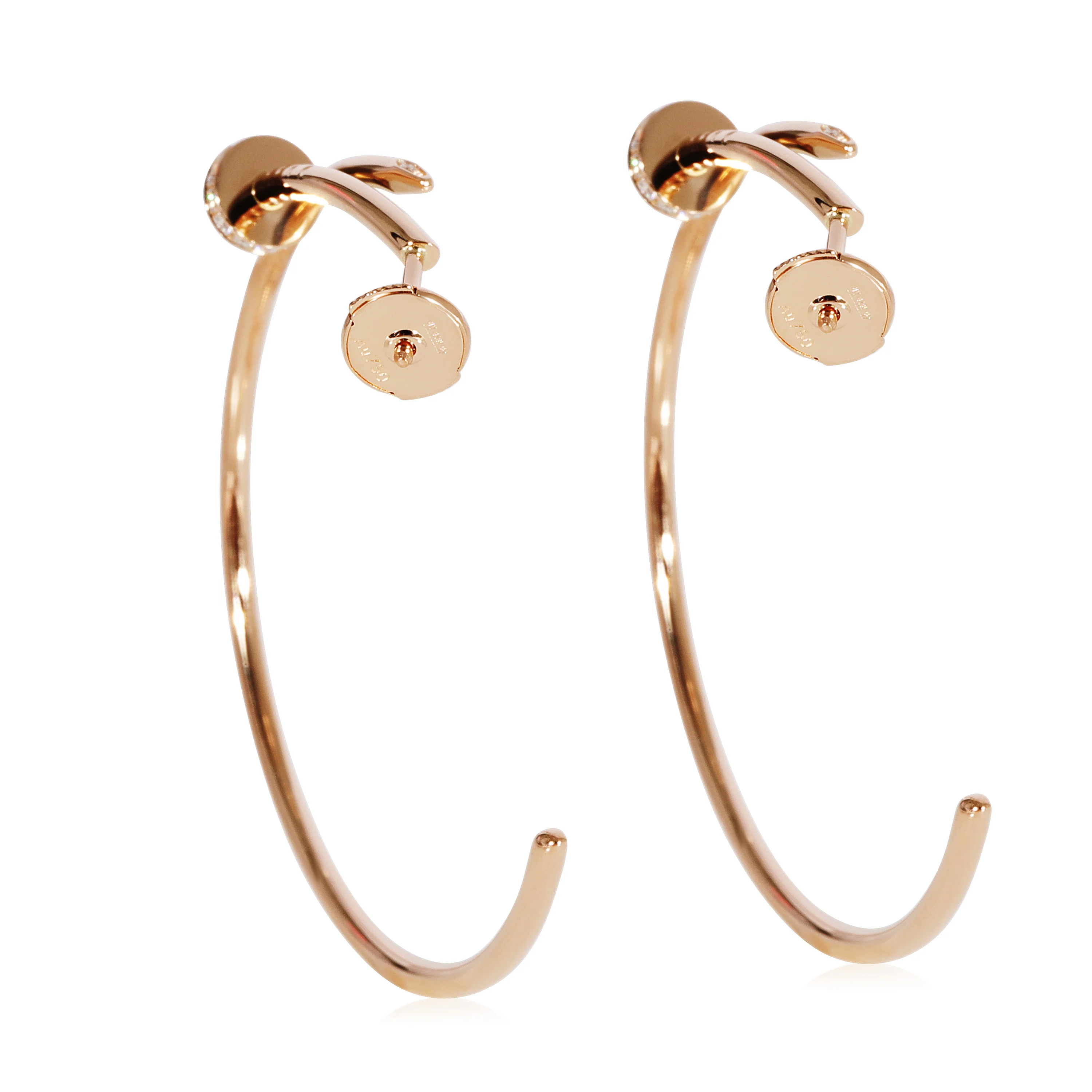 Cartier Juste un Clou Earrings in 18k Rose Gold 0.17 CTW - Image 3