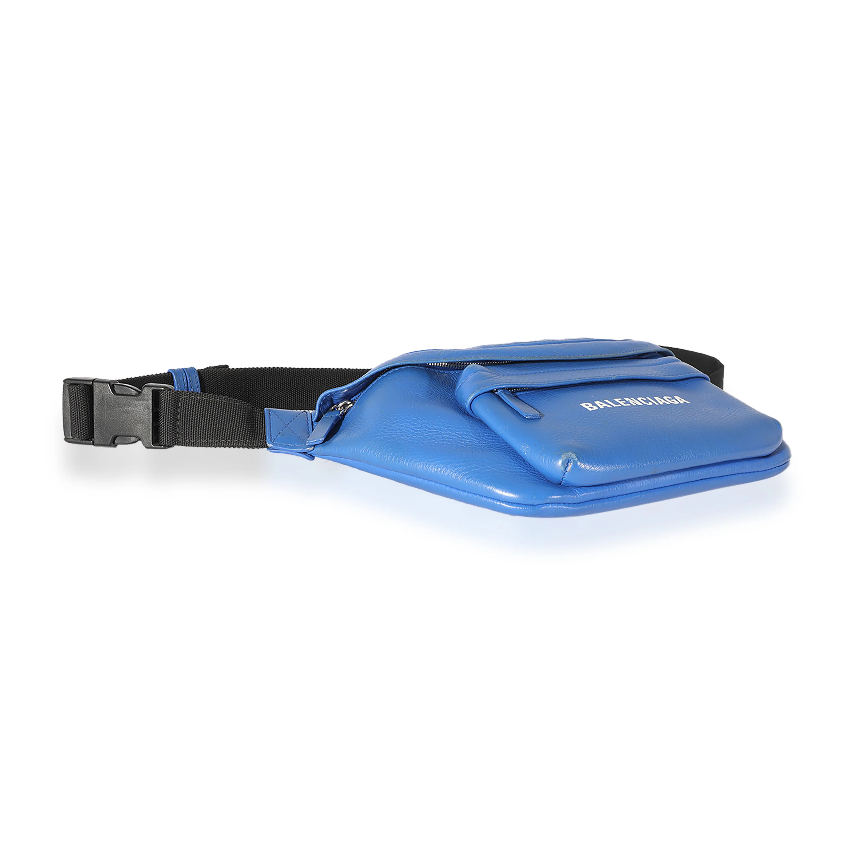 Blue Leather Everyday Logo Belt Bag - Image 5