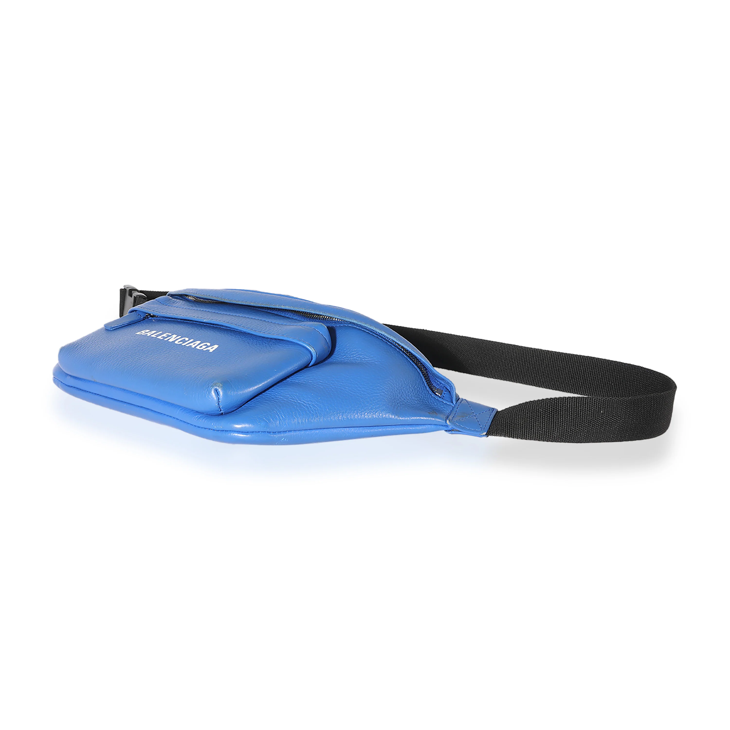 Blue Leather Everyday Logo Belt Bag - Image 6