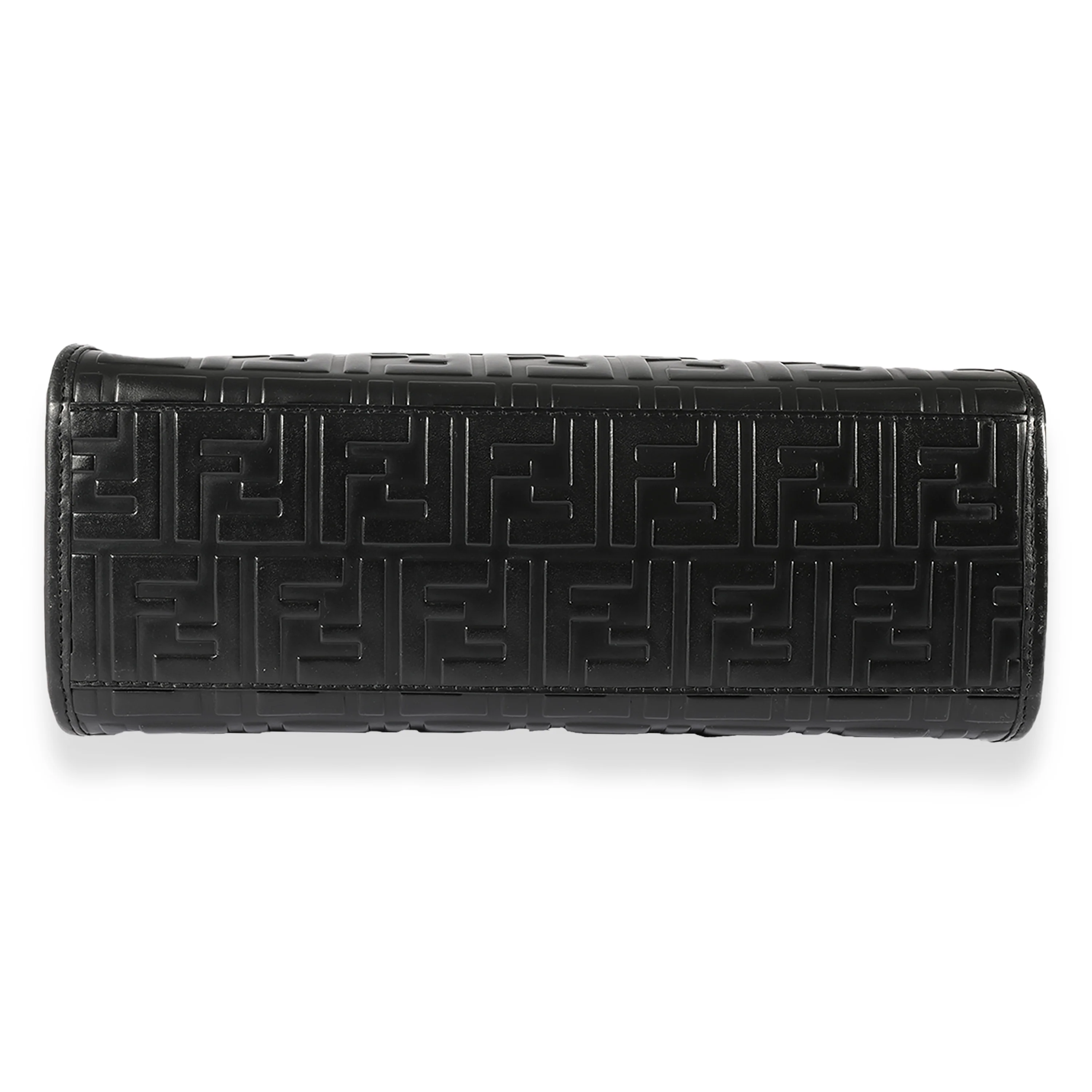 Black Fendi Leather Small FF Runway 1974 Tote - Image 5