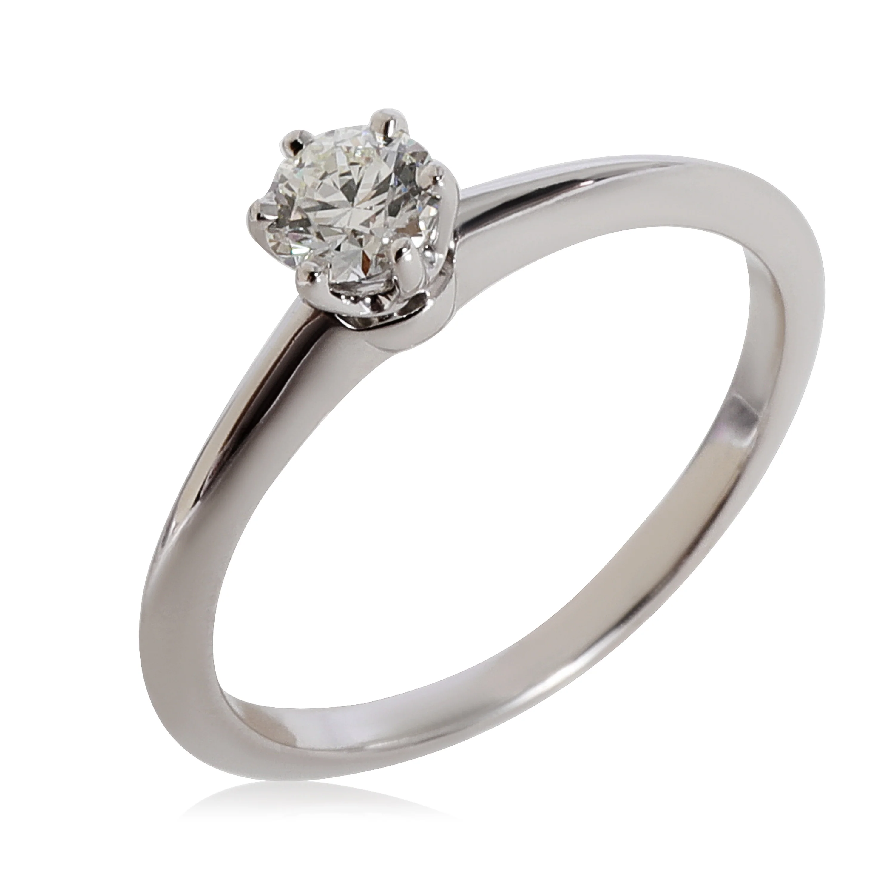 Diamond Solitaire Ring in Platinum H VS1 0.26 CTW - Image 4