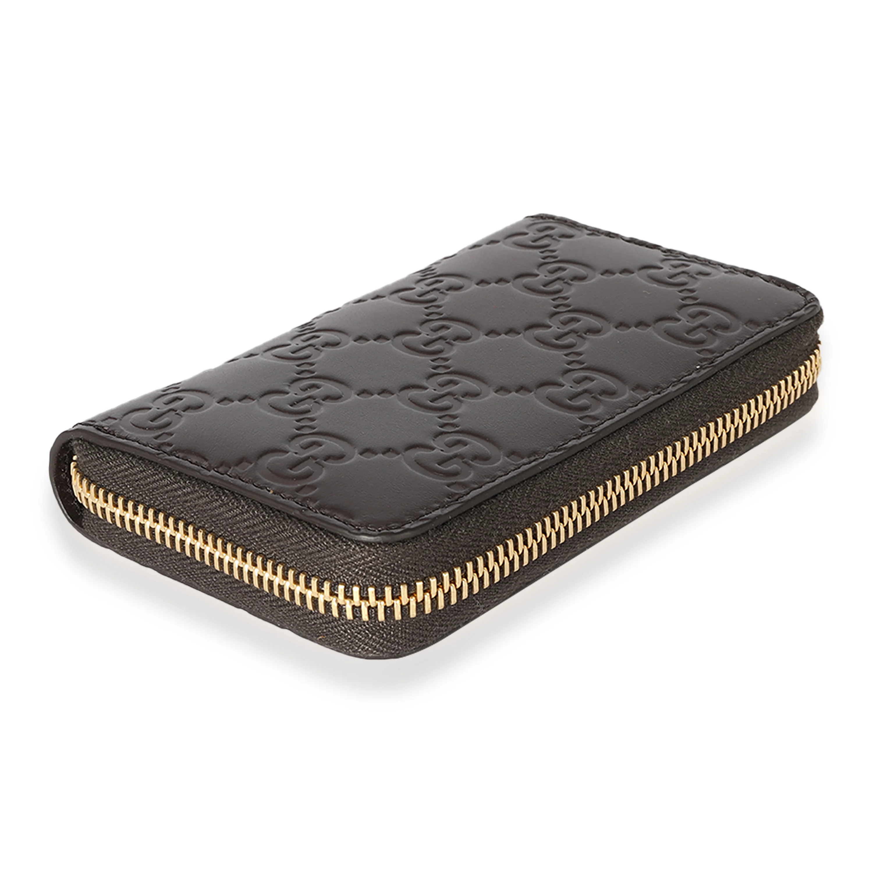 Gucci Brown Guccissima Signature Card Case - Image 6