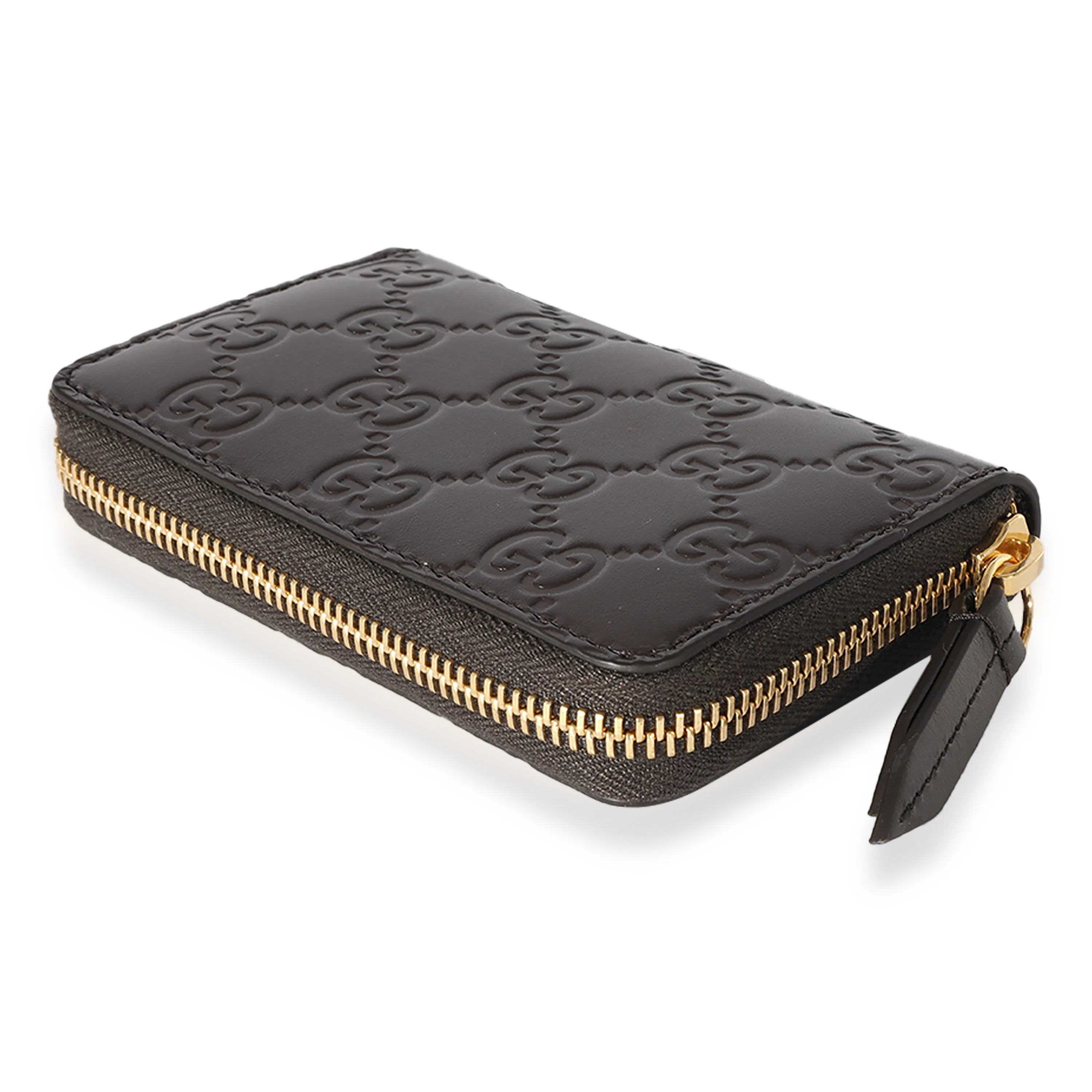 Gucci Brown Guccissima Signature Card Case - Image 4