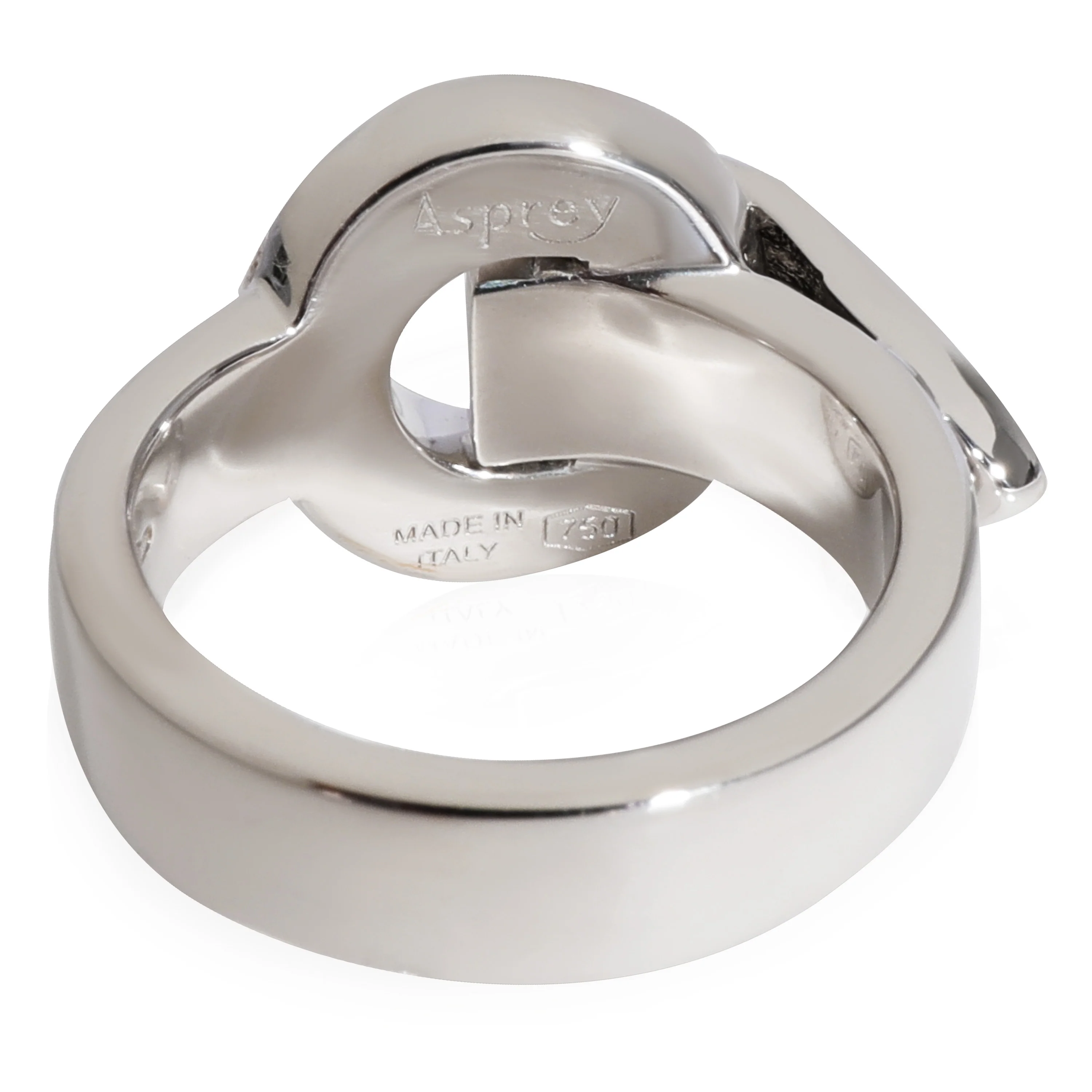 Circle & Foldover Loop Diamond Ring in 18k White Gold 0.15 Ctw - Image 3