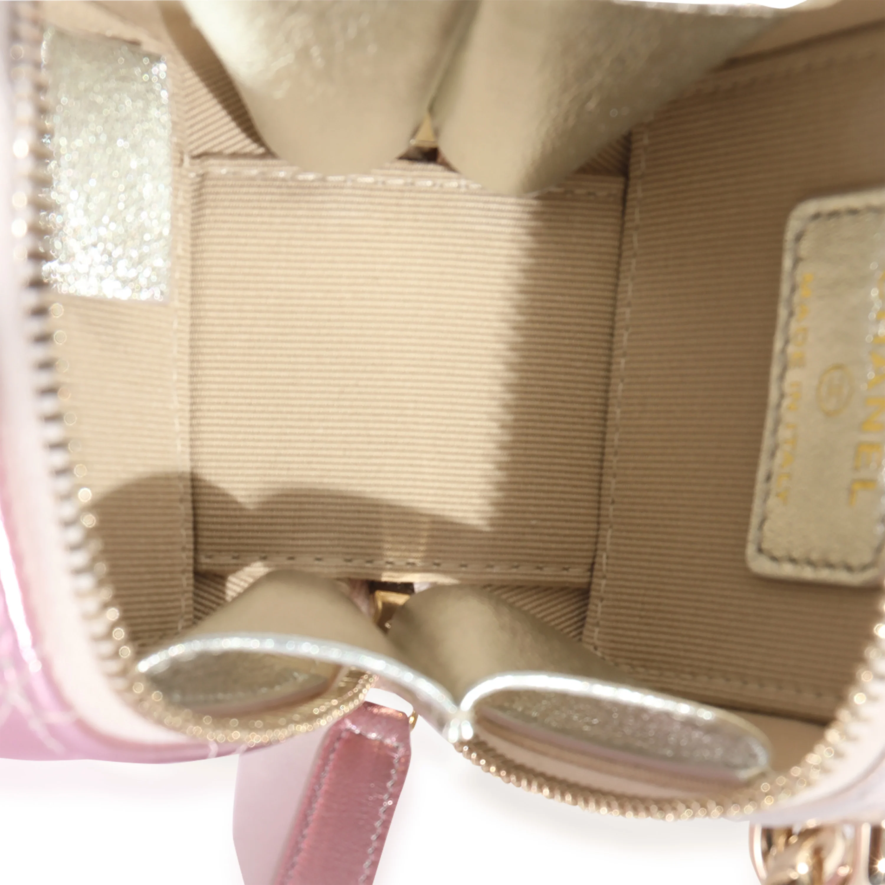 Chanel Metallic Lambskin Quilted Coco Punk Clutch With Chain - Image 5