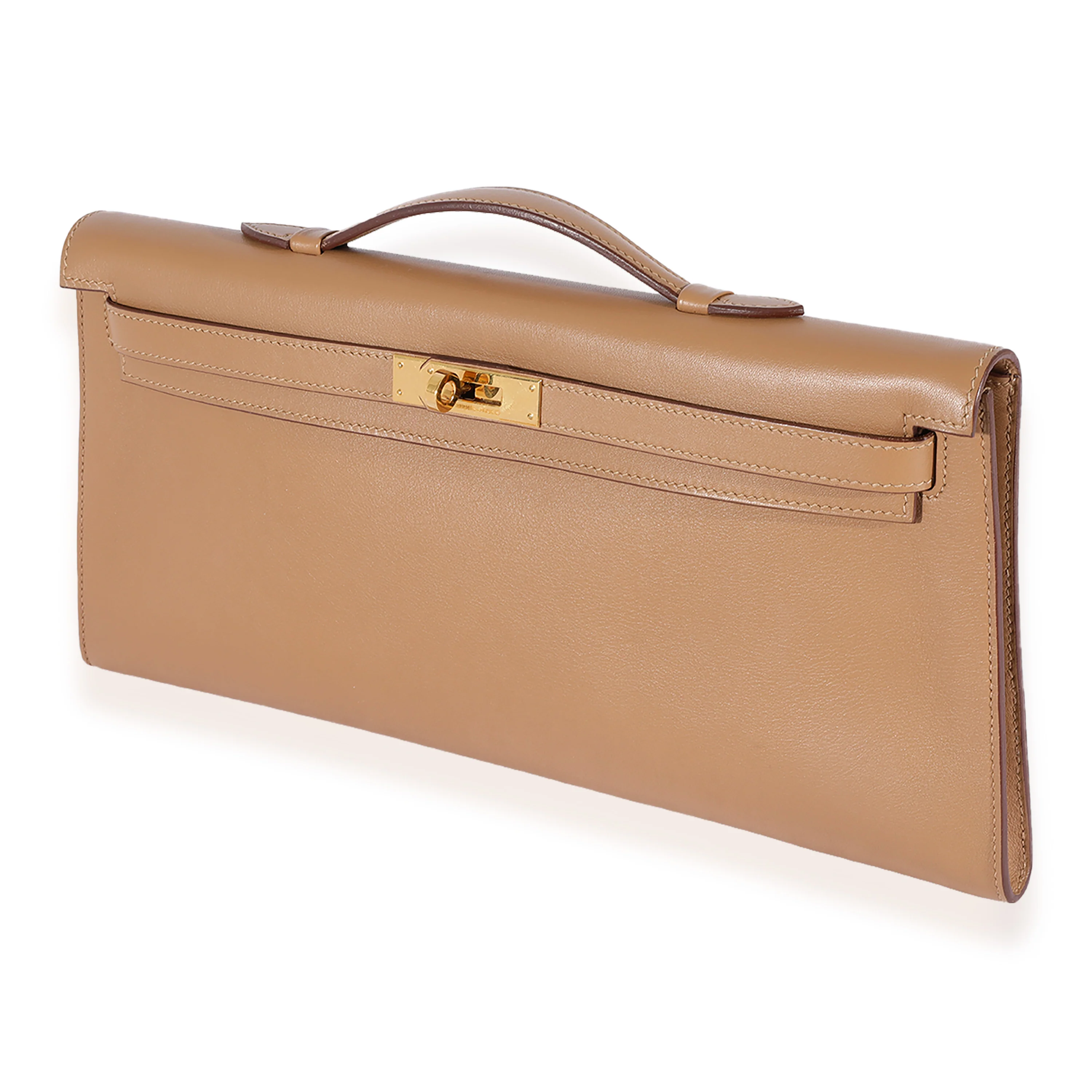 Hermès Bronze Dore Swift Kelly Longue Clutch GHW - Image 2
