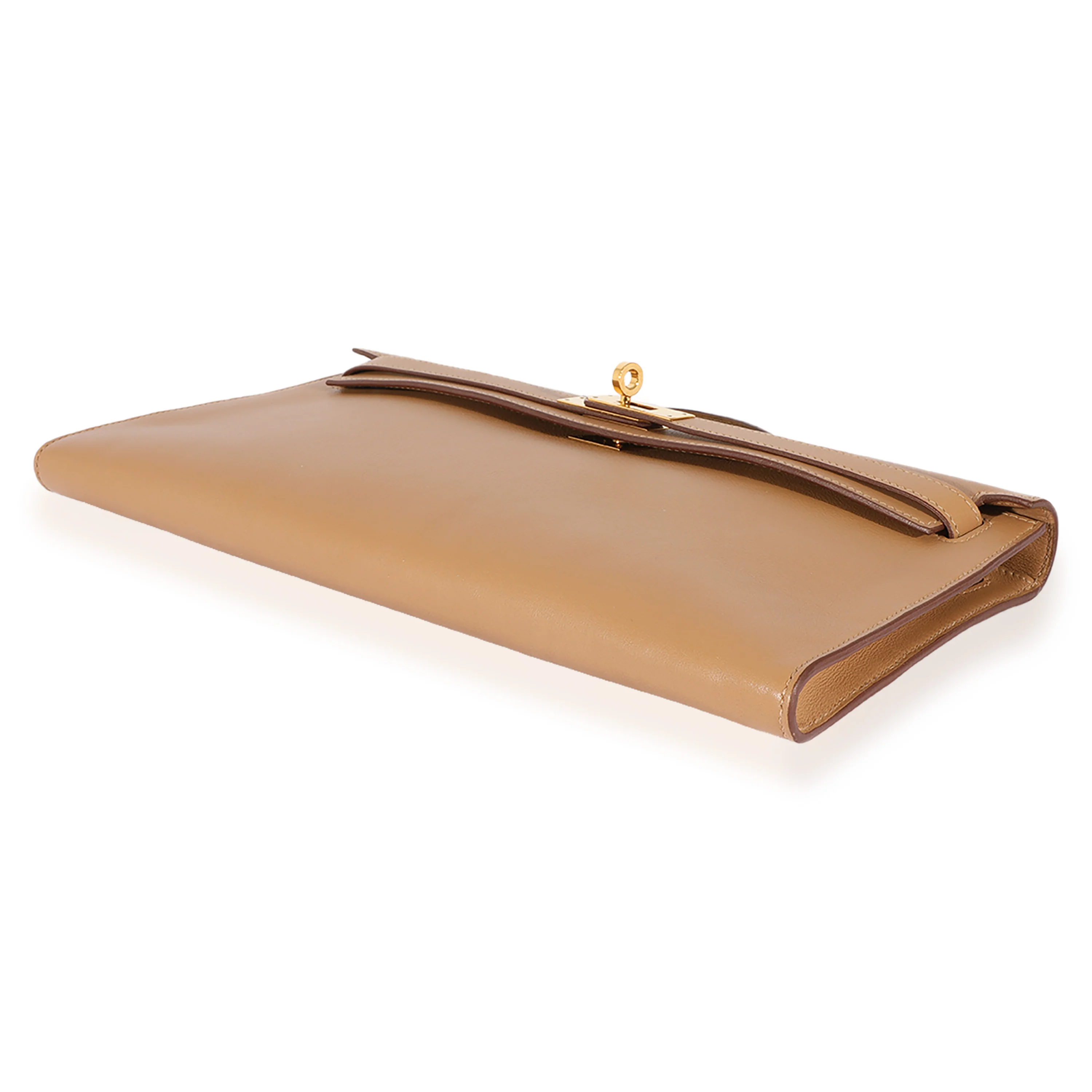 Hermès Bronze Dore Swift Kelly Longue Clutch GHW - Image 7