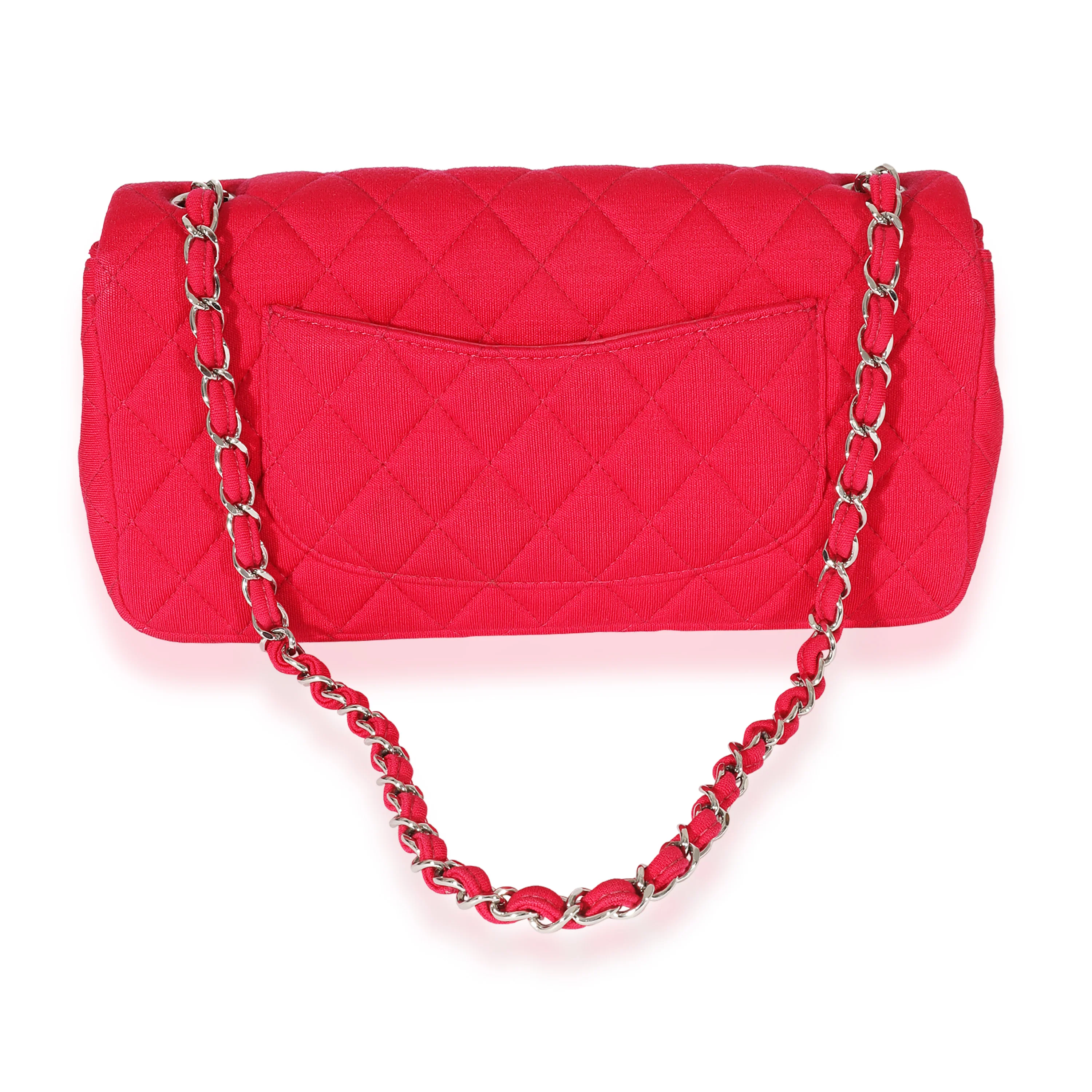 Chanel Pink Jersey East West Flap - Image 3
