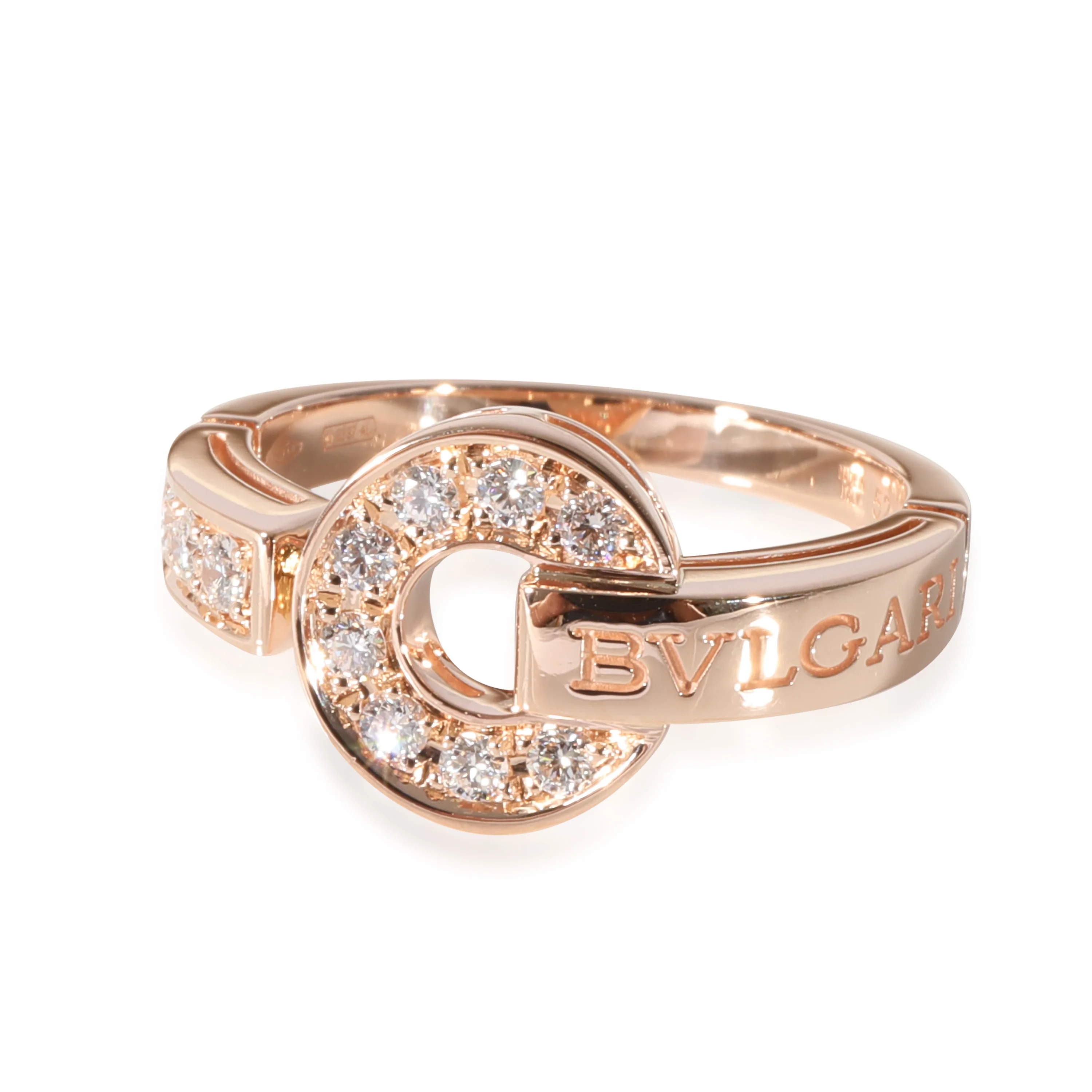Bvlgari Bvlgari Diamond Ring in 18k Rose Gold 0.28 CTW
