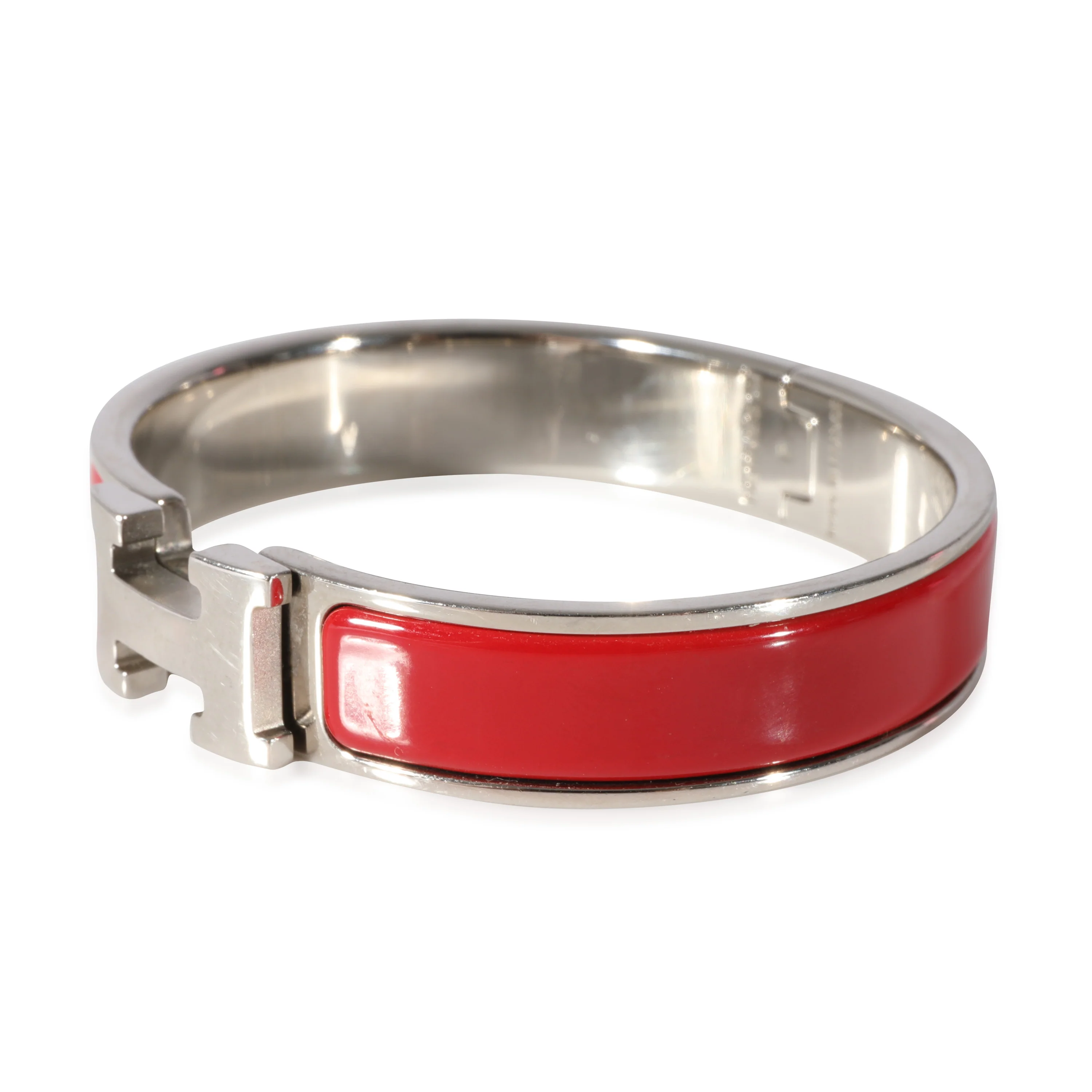 Hermes Clic H in Rouge Palladium Plated - Image 2