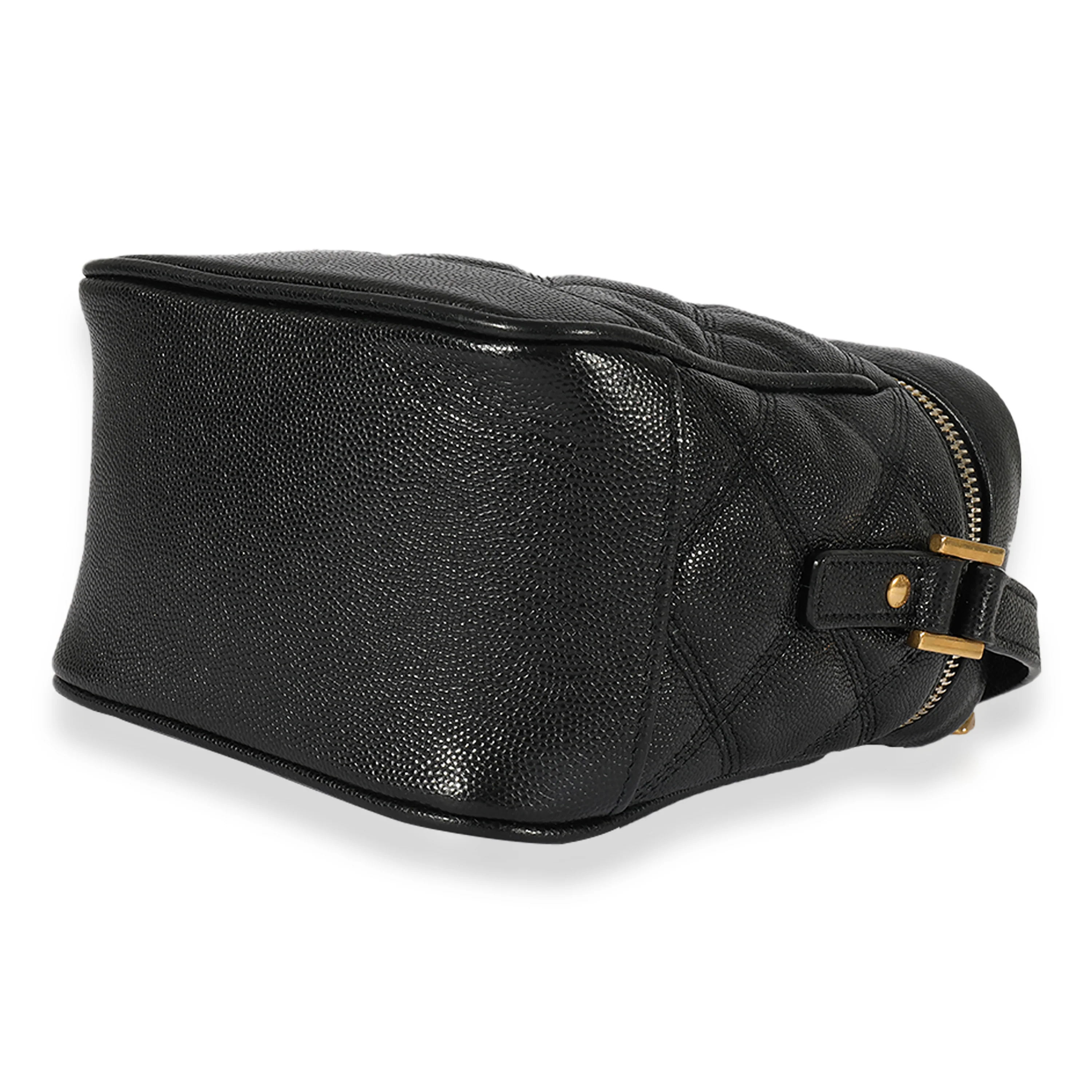Black Grain De Poudre 80s Vanity Bag - Image 5