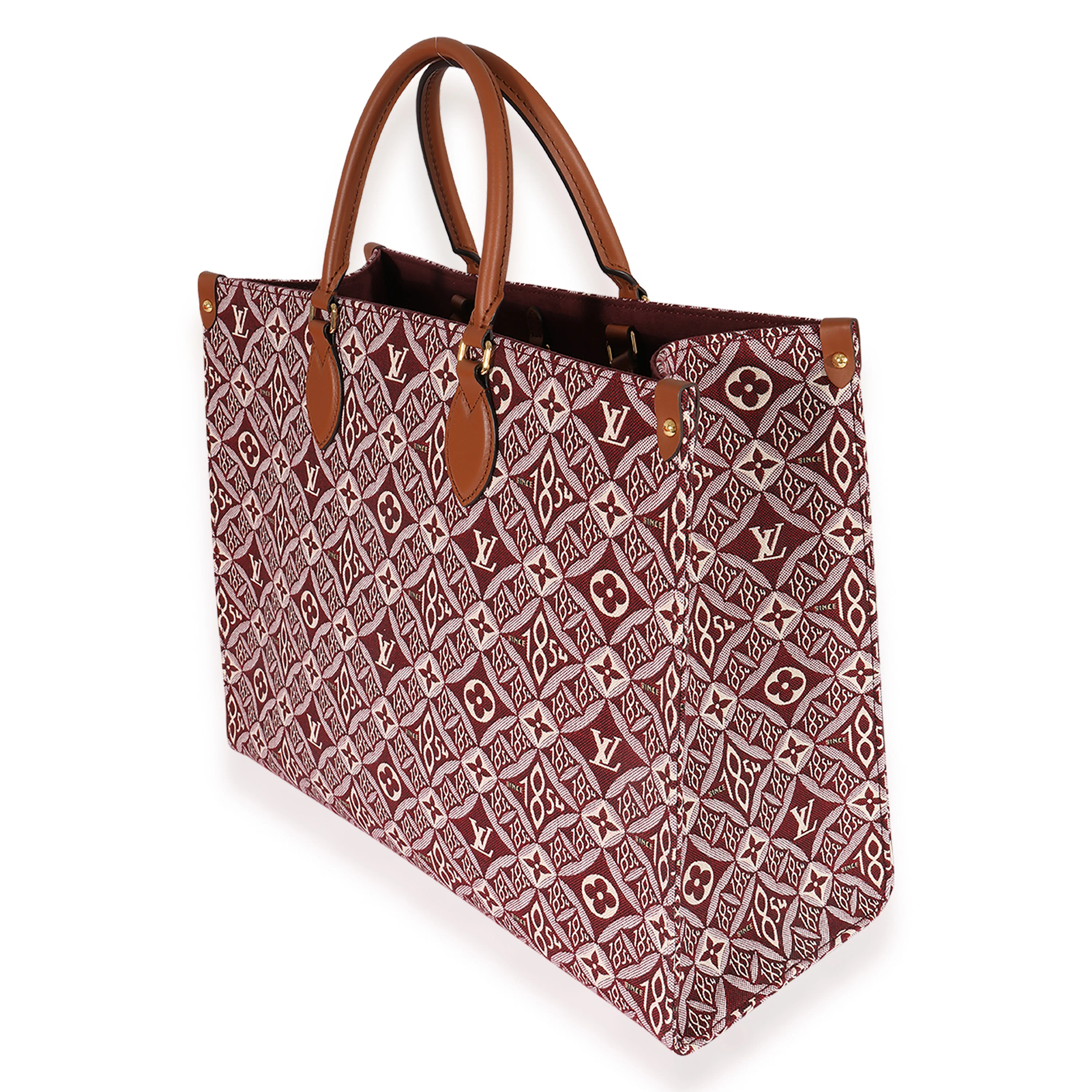 Louis Vuitton Bordeaux Jacquard Since 1854 Onthego GM - Image 2