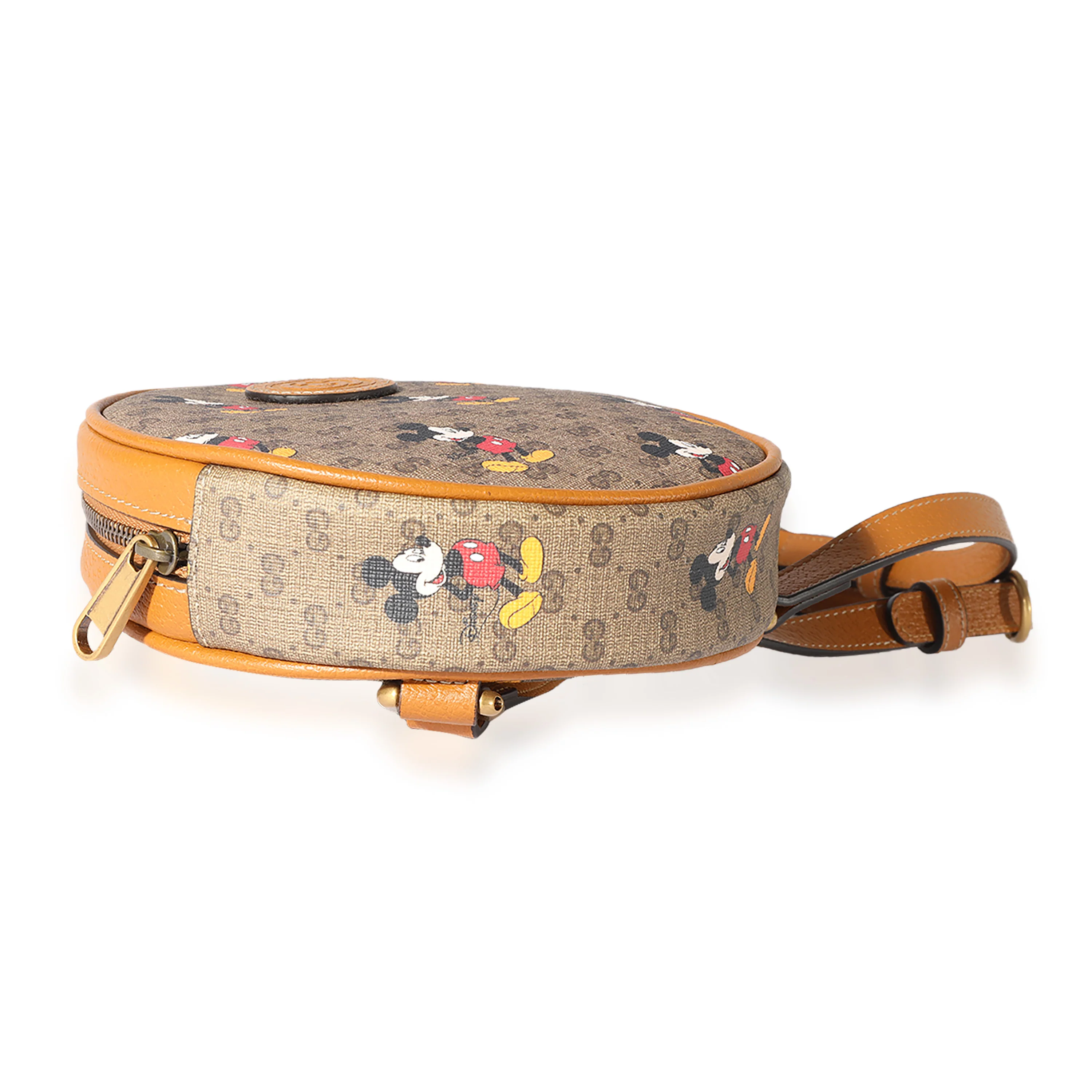 Gucci x Disney Vintage GG Supreme Mickey Mouse Mini Round Backpack - Image 6