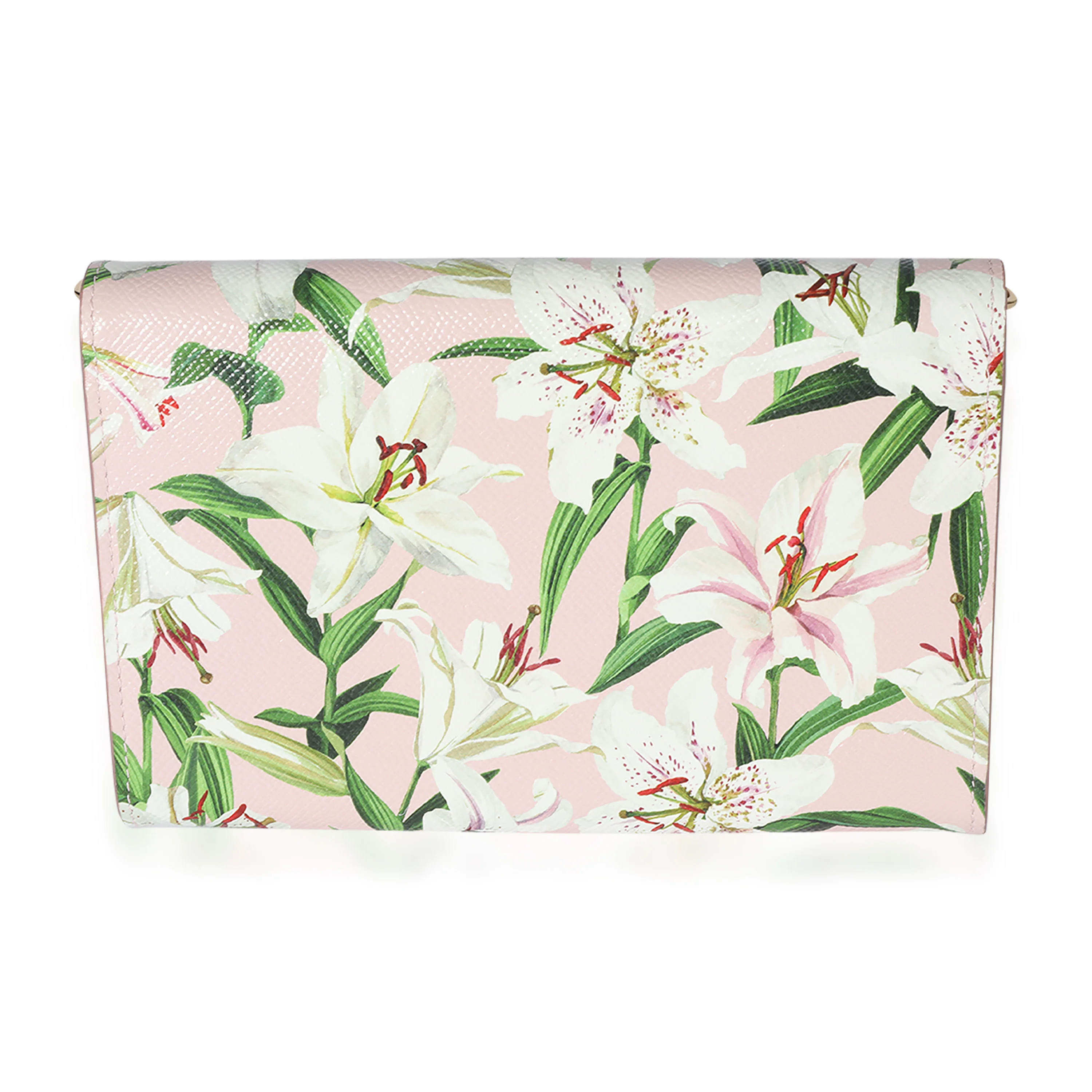 Dolce & Gabbana Pink Floral Print Coated Canvas Embellished Clutch - Image 3