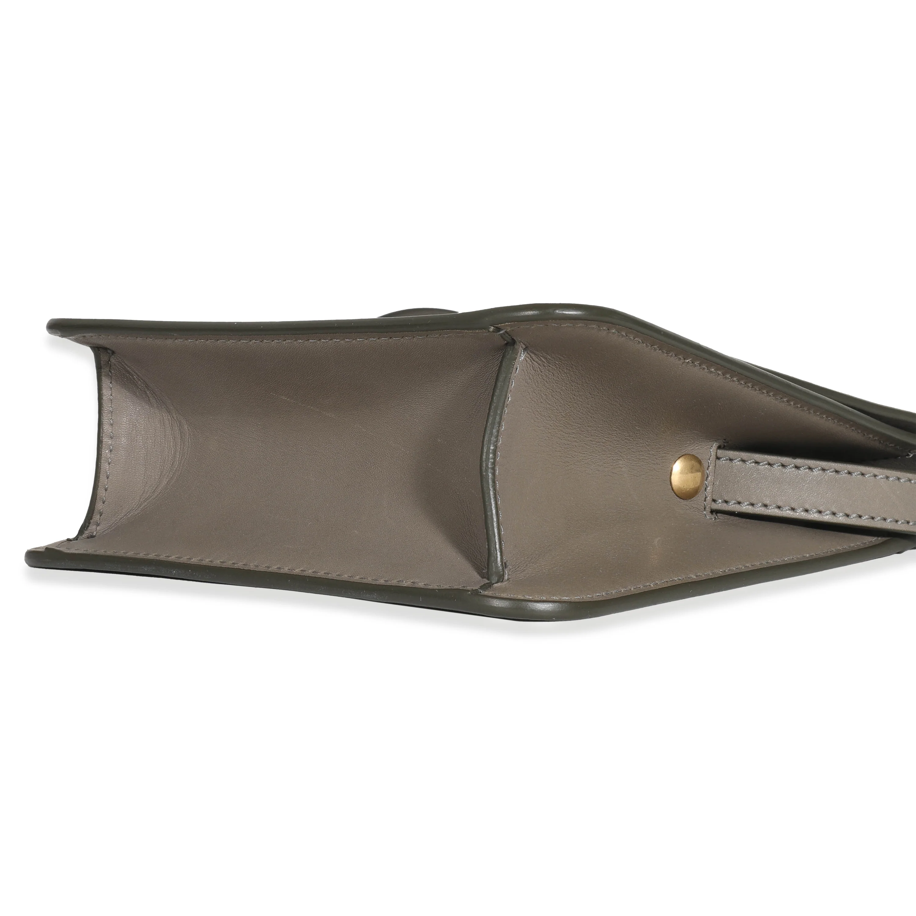 Grey Leather North South Kaia Satchel - Image 6