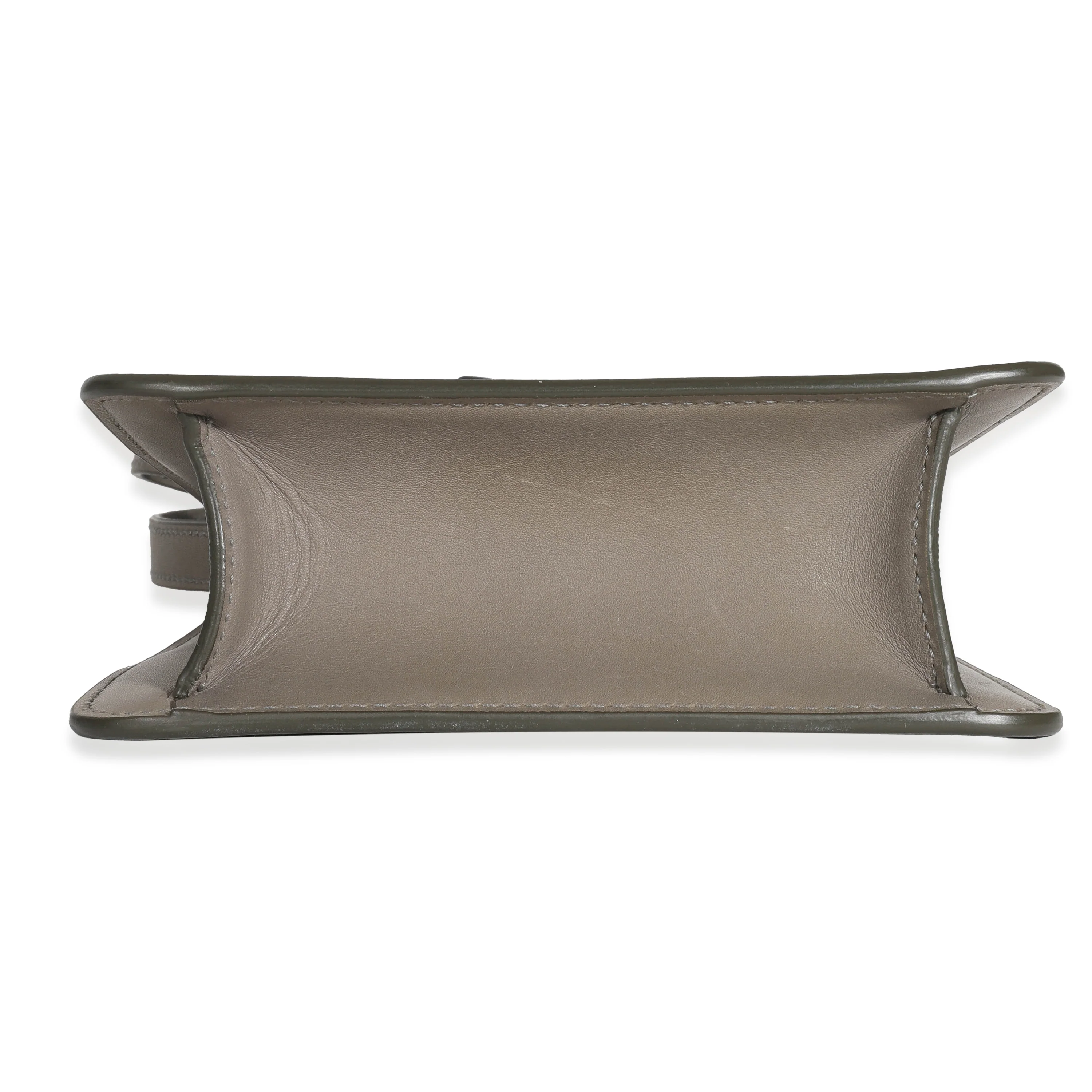Grey Leather North South Kaia Satchel - Image 7